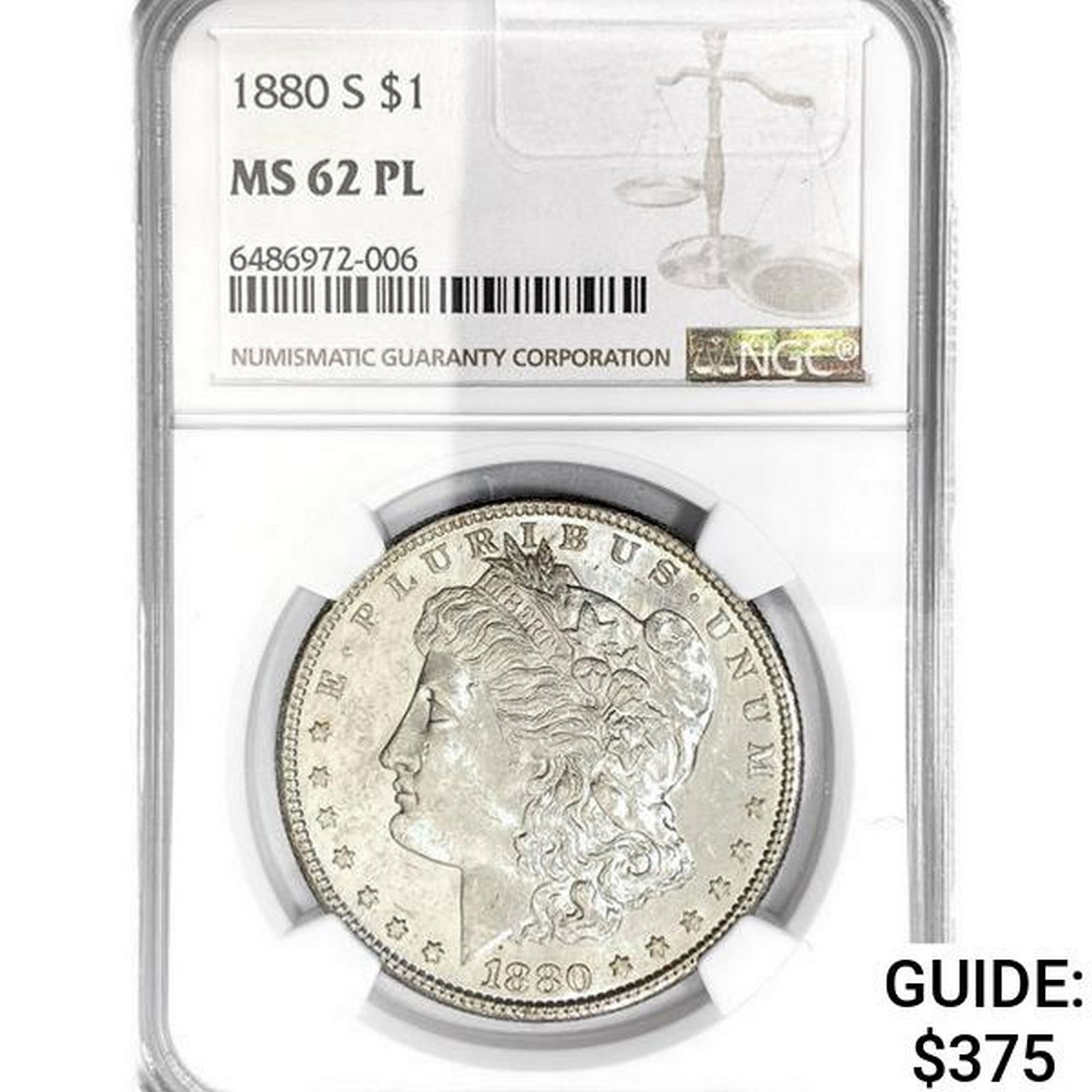 1880-S Morgan Silver Dollar NGC MS62 PL (1 of 2)