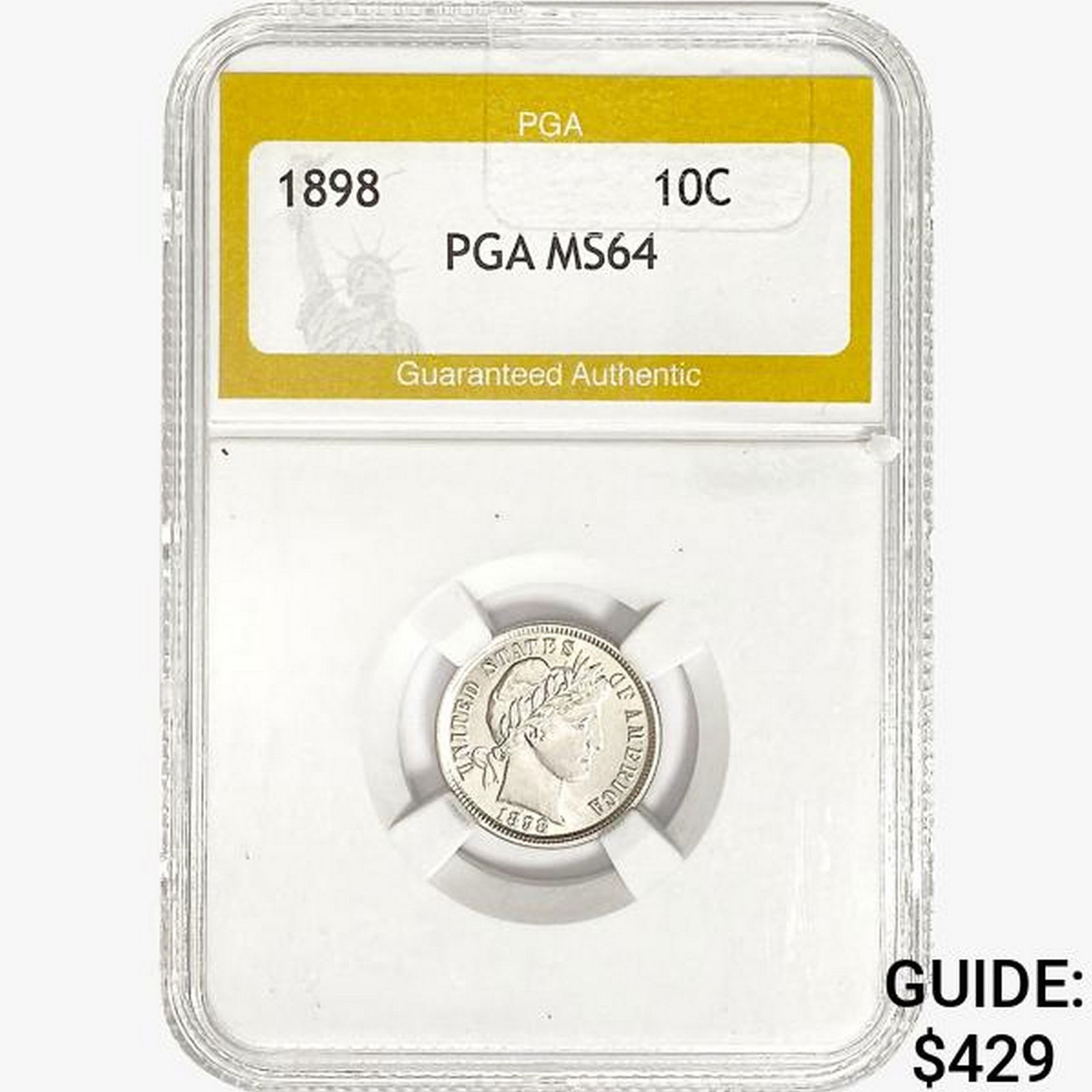 1898 Barber Dime PGA MS64 (1 of 2)