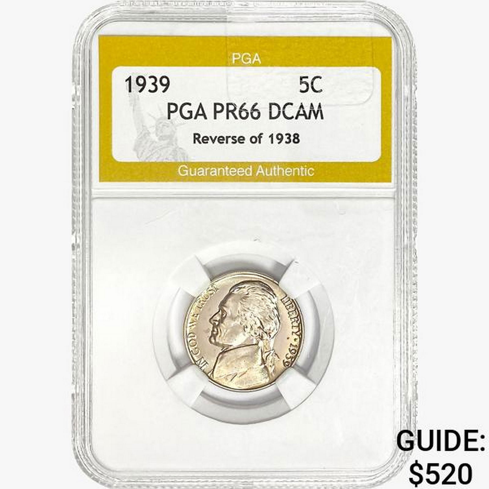 1939 Jefferson Nickel PGA PR66 DCAM REV 38 (1 of 2)