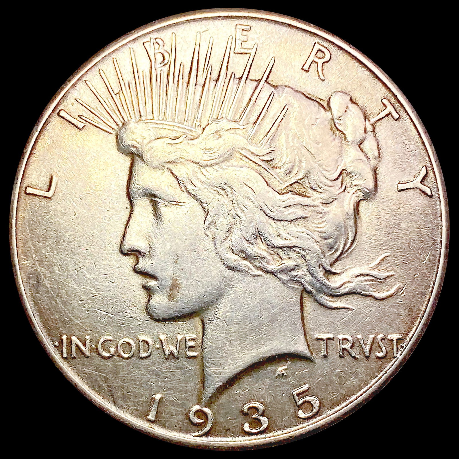 1935 Silver Peace Dollar NEARLY UNCIRCULATED (1 of 2)