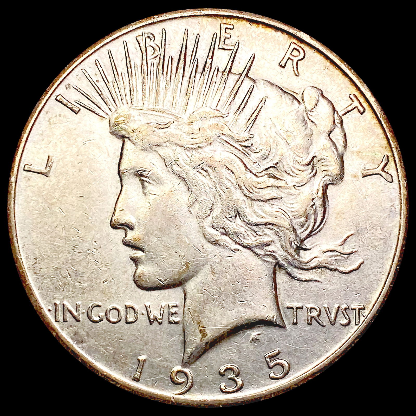 1935-S Silver Peace Dollar CLOSELY UNCIRCULATED (1 of 2)