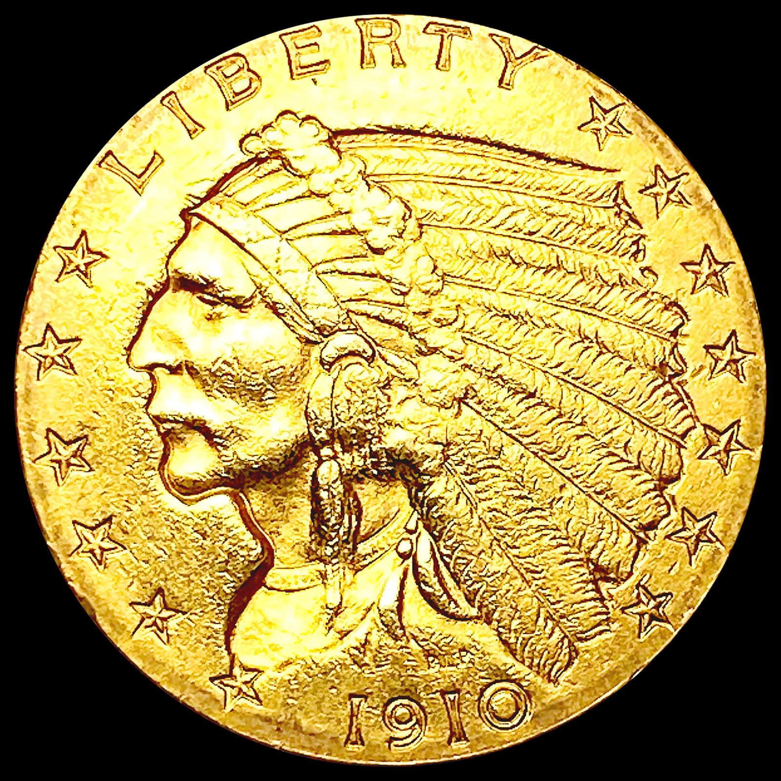 1910 $2.50 Gold Quarter Eagle CLOSELY UNCIRCULATED (1 of 2)