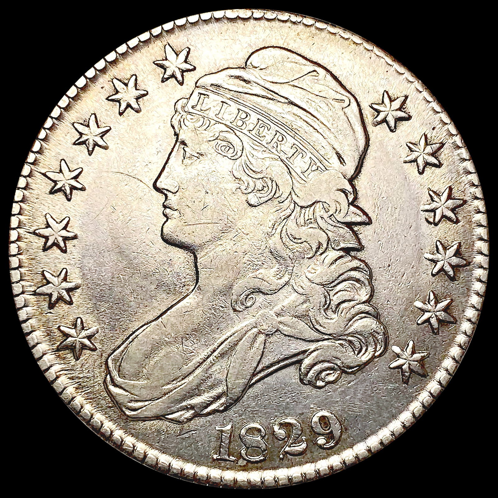 1829 Capped Bust Half Dollar CLOSELY UNCIRCULATED (1 of 2)