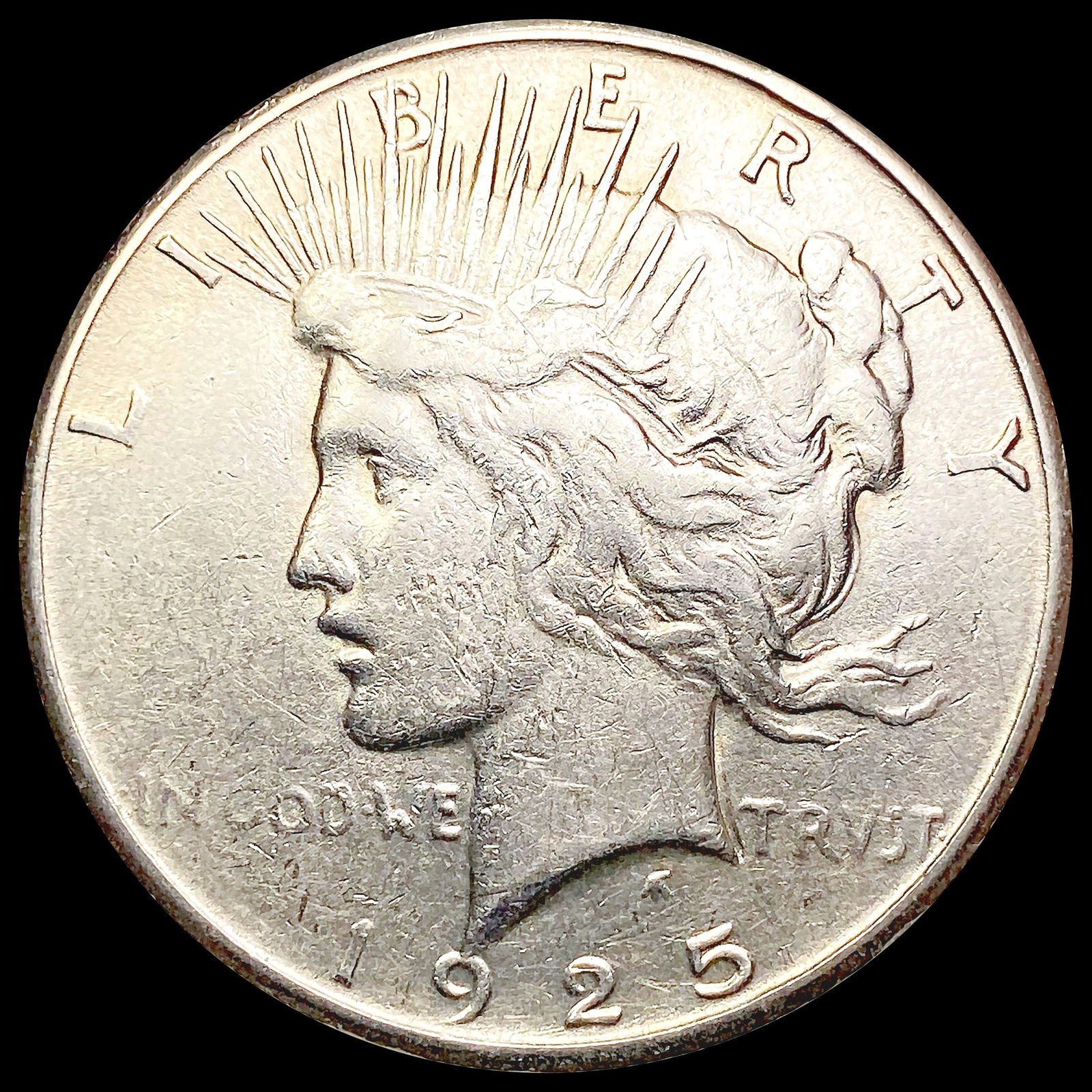1925-S Silver Peace Dollar CLOSELY UNCIRCULATED (1 of 2)