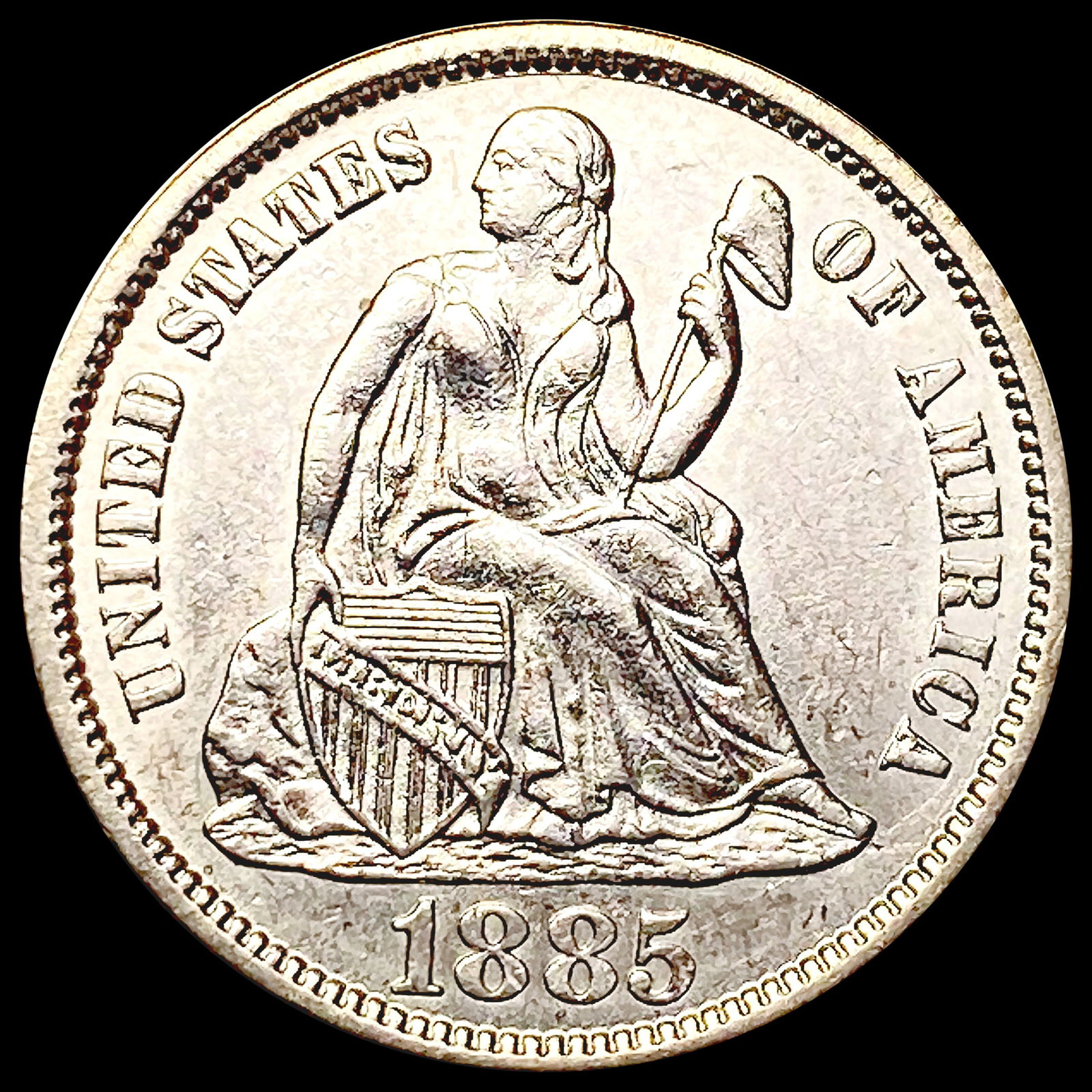 1885 Seated Liberty Dime UNCIRCULATED (1 of 2)