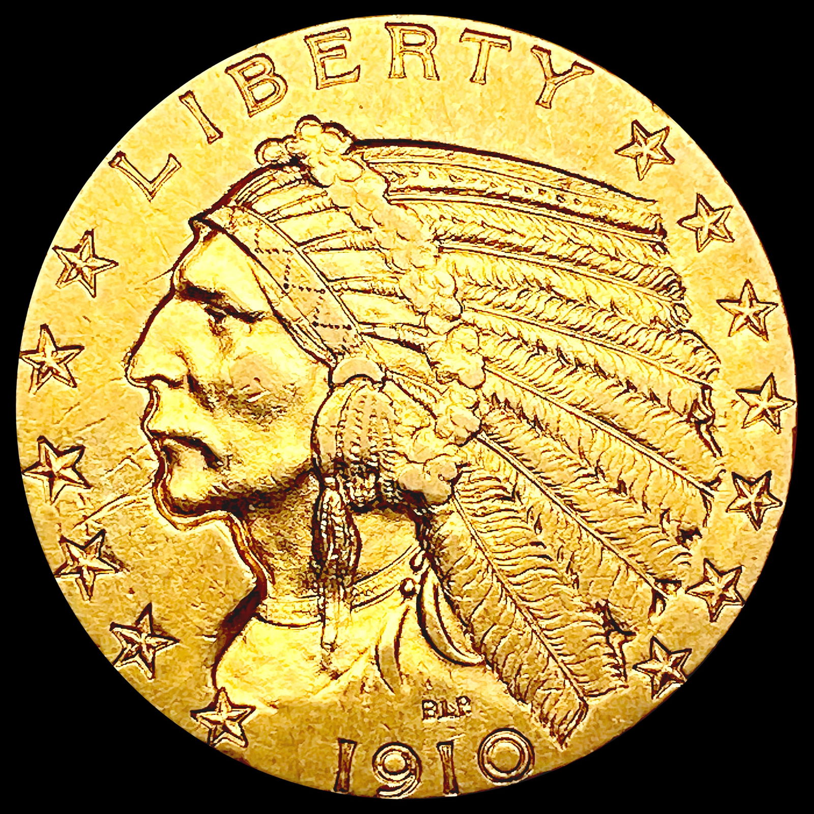 1910 $5 Gold Half Eagle CHOICE AU (1 of 2)