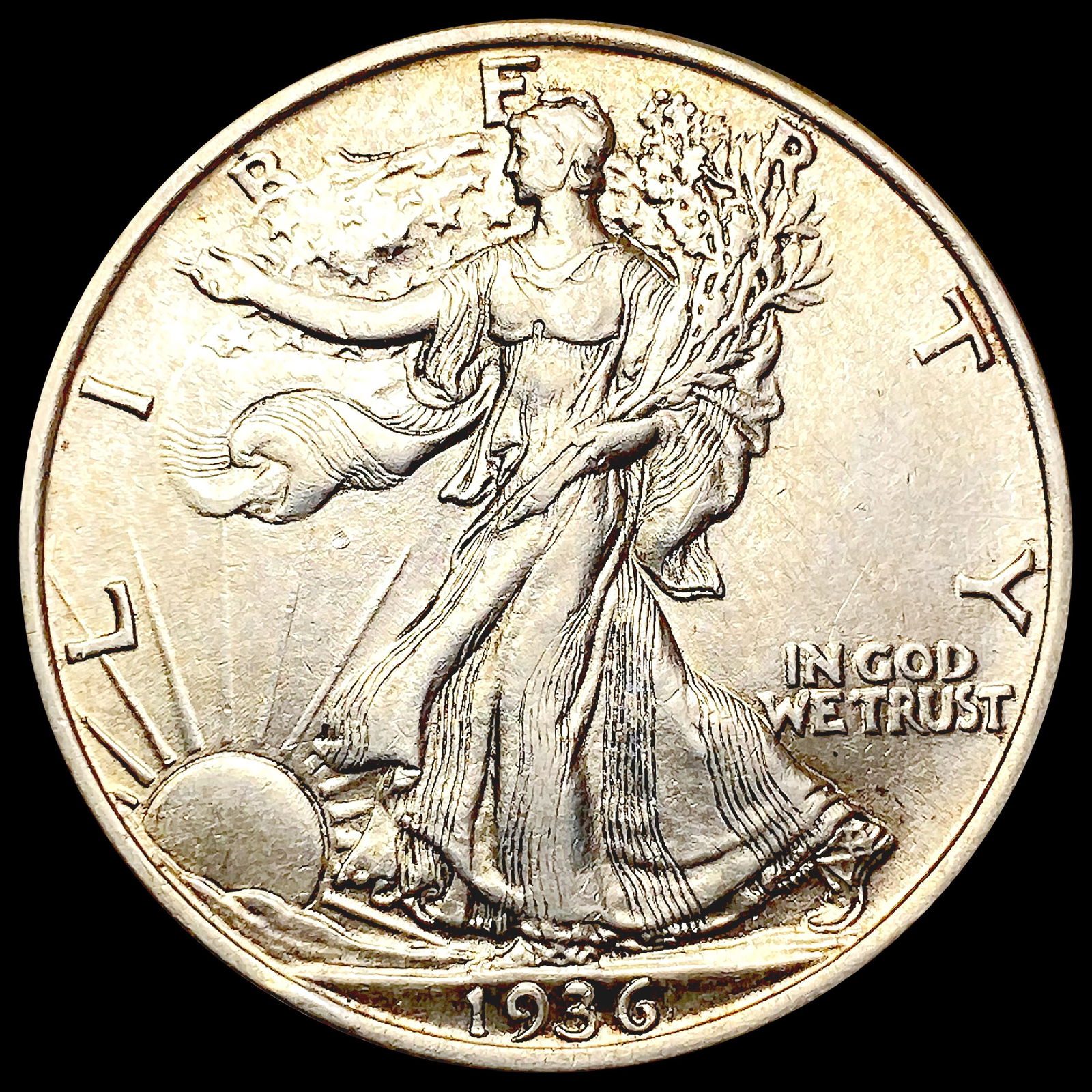 1936 Walking Liberty Half Dollar CLOSELY UNCIRCULA (1 of 2)