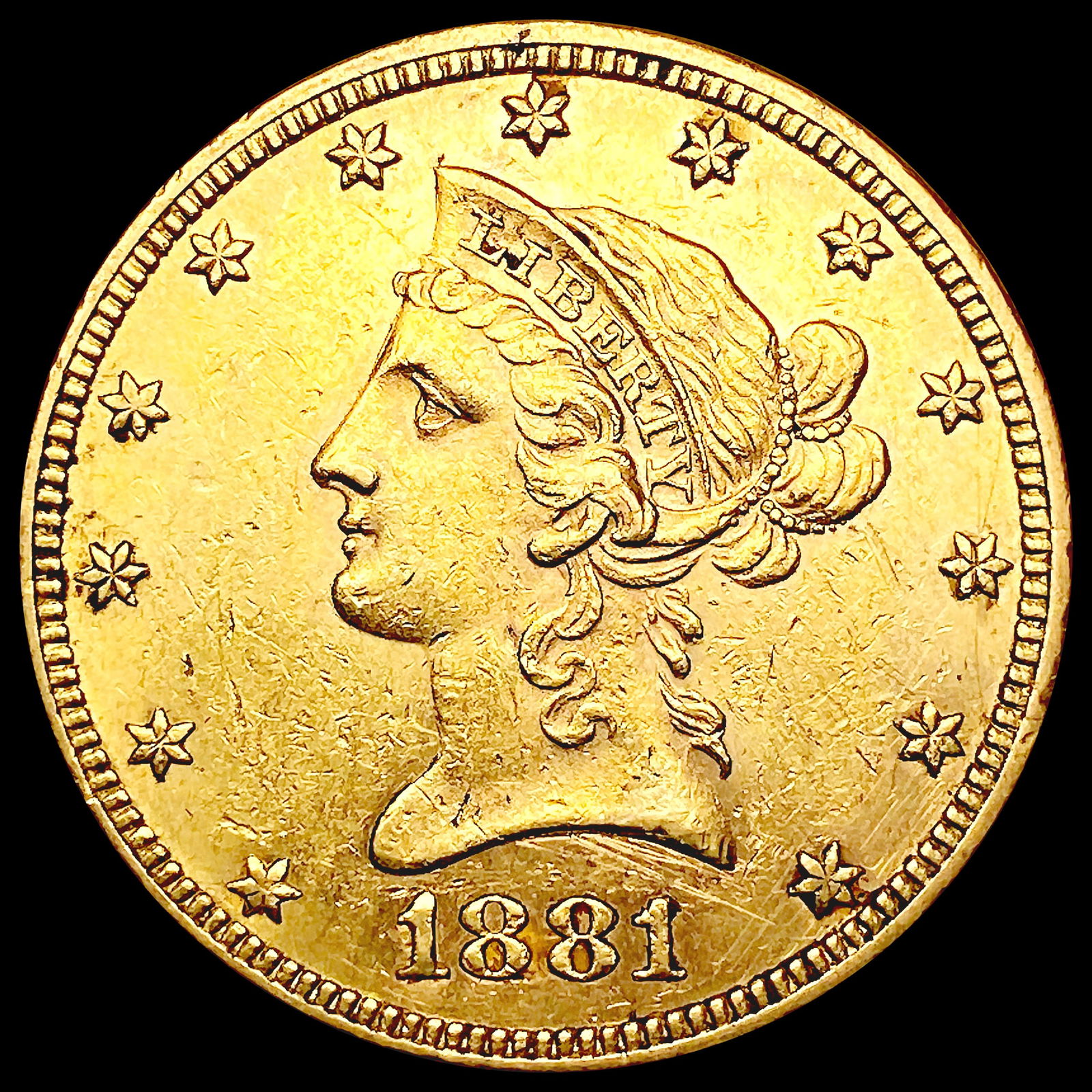 1881 $10 Gold Eagle CLOSELY UNCIRCULATED (1 of 2)