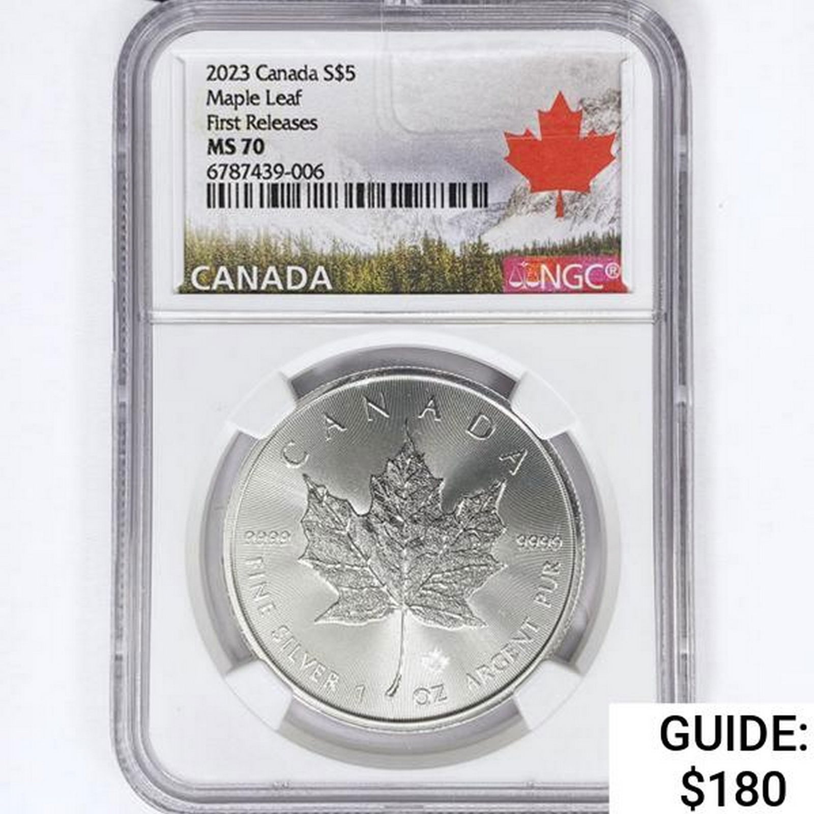 2023 Canada 1oz Silver $5 NGC MS70 1st Releases (1 of 2)