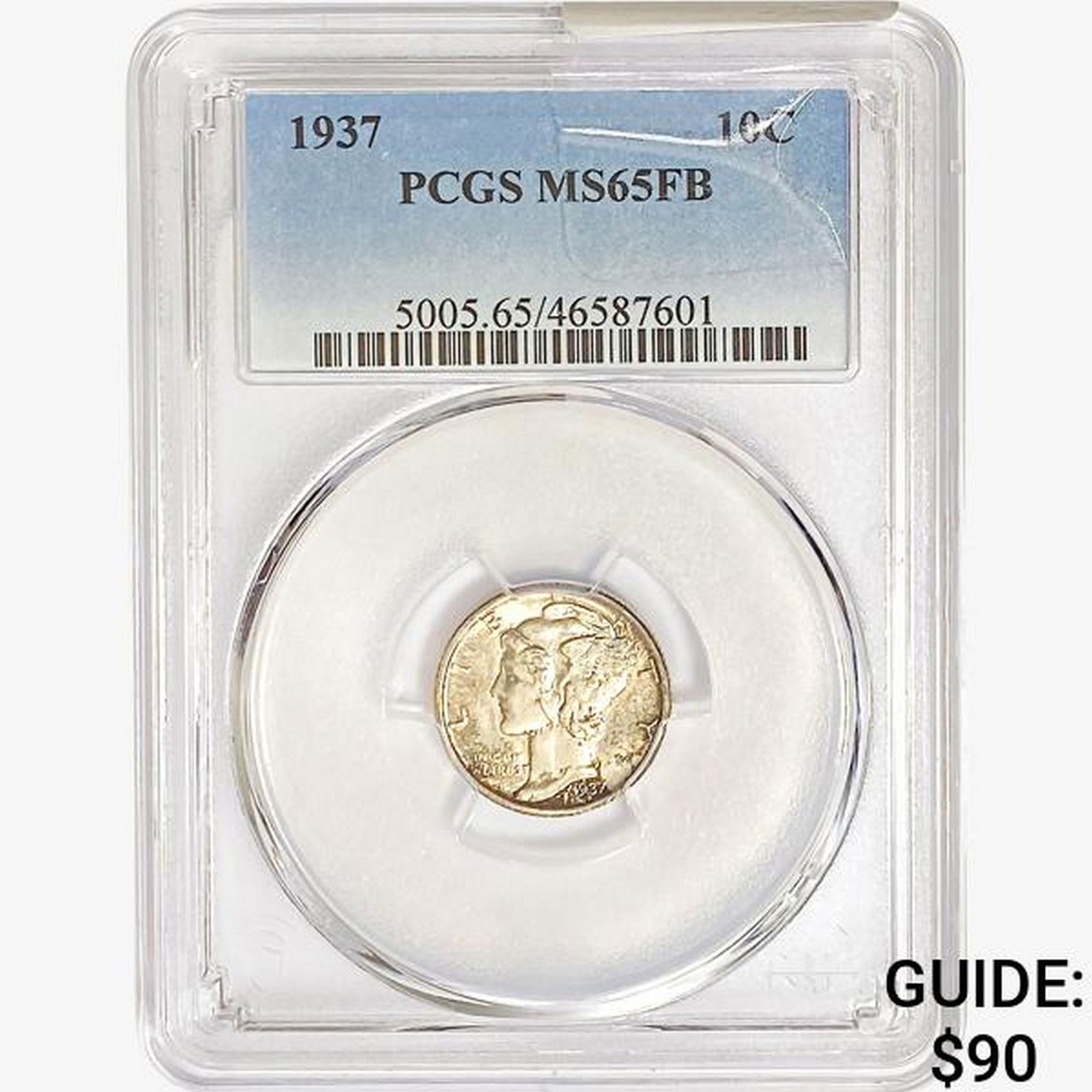 1937 Mercury Silver Dime PCGS MS65 FB (1 of 2)