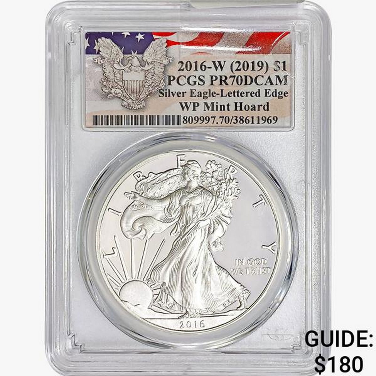 2016-W Silver Eagle PCGS PR70 DCAM Lettered Edge (1 of 2)