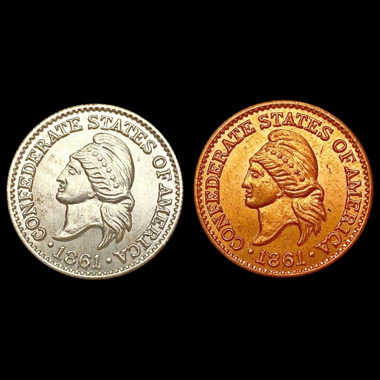 1861 Confederate Dime & Cent Coinage UNCIRCULATED (1 of 2)