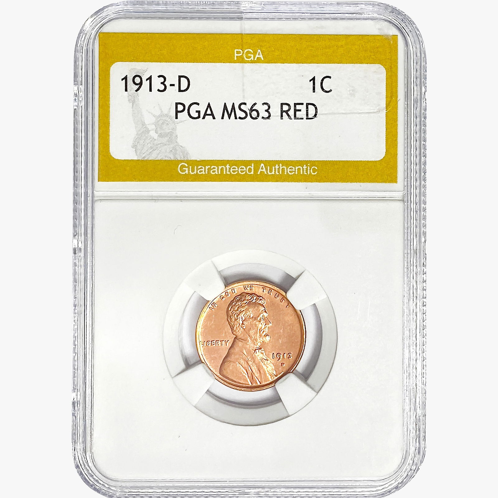 1913-D Wheat Cent PGA MS63 RED (1 of 2)