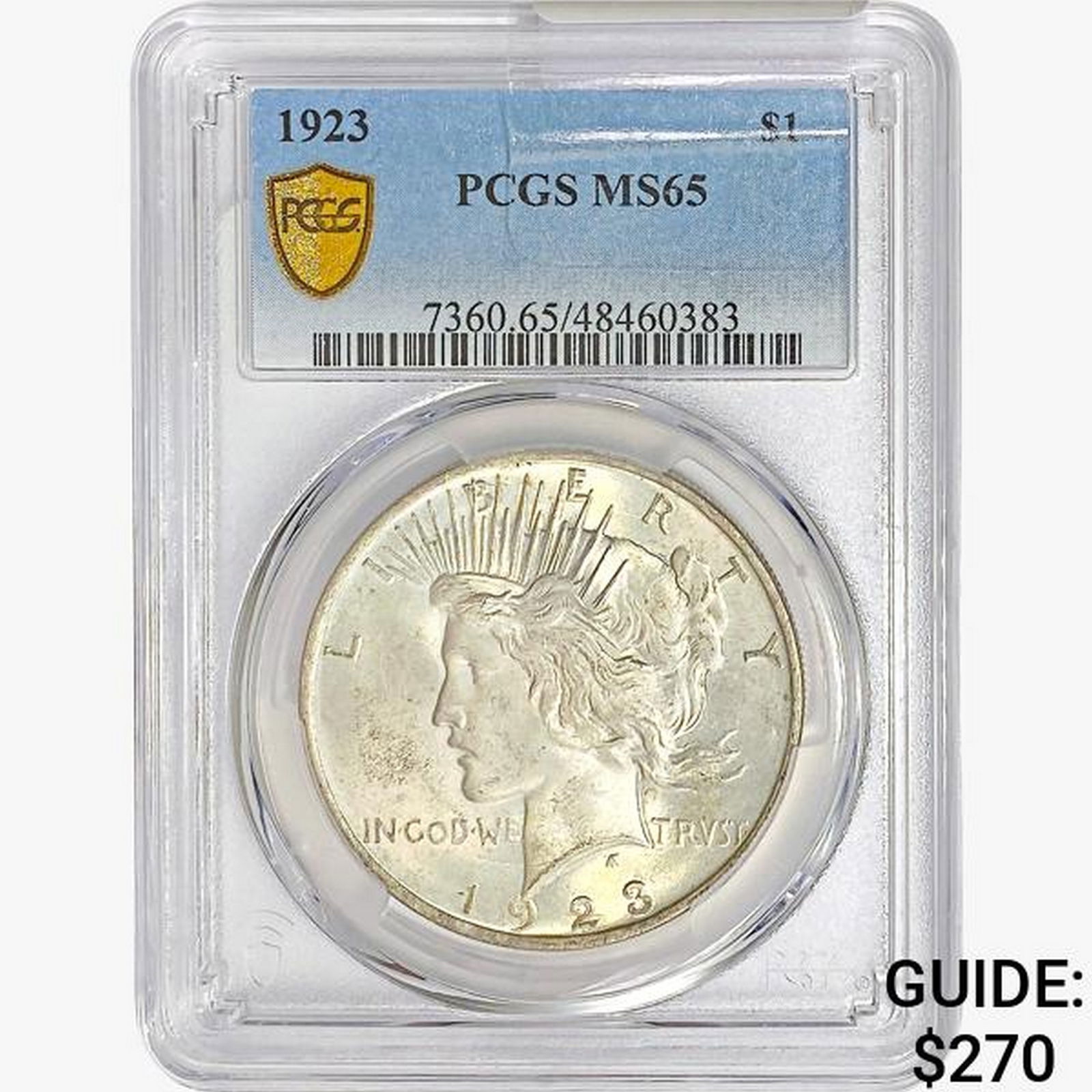 1923 Silver Peace Dollar PCGS MS65 (1 of 2)