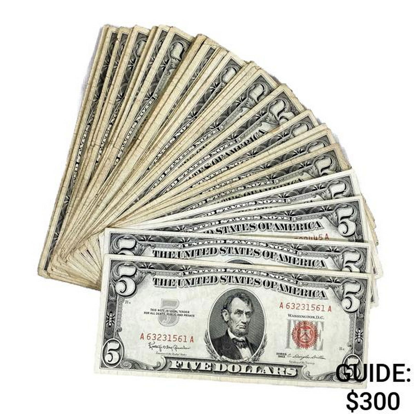 (50) 1963 $5 Legal Tender Notes (1 of 2)