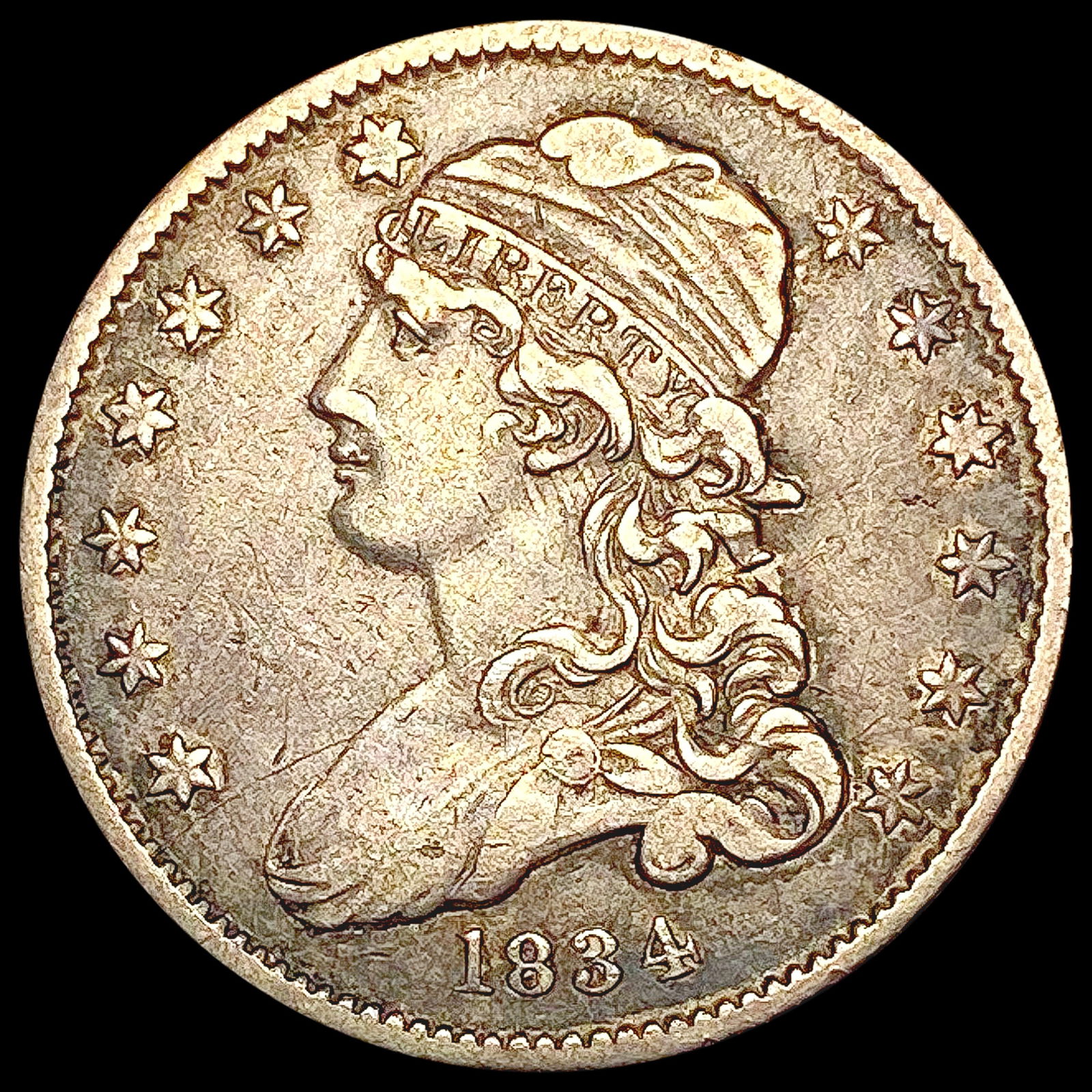 1834 Capped Bust Quarter NEARLY UNCIRCULATED (1 of 2)