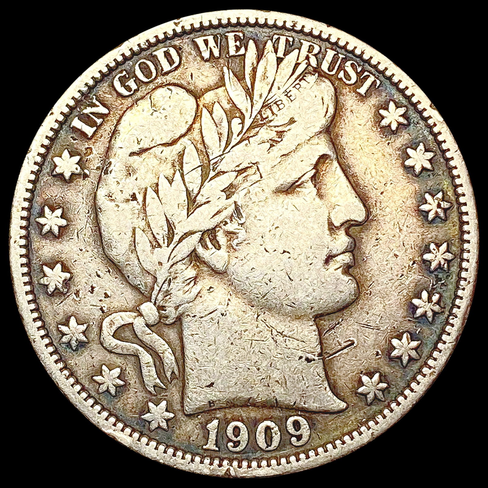 1909 Barber Half Dollar LIGHTLY CIRCULATED (1 of 2)