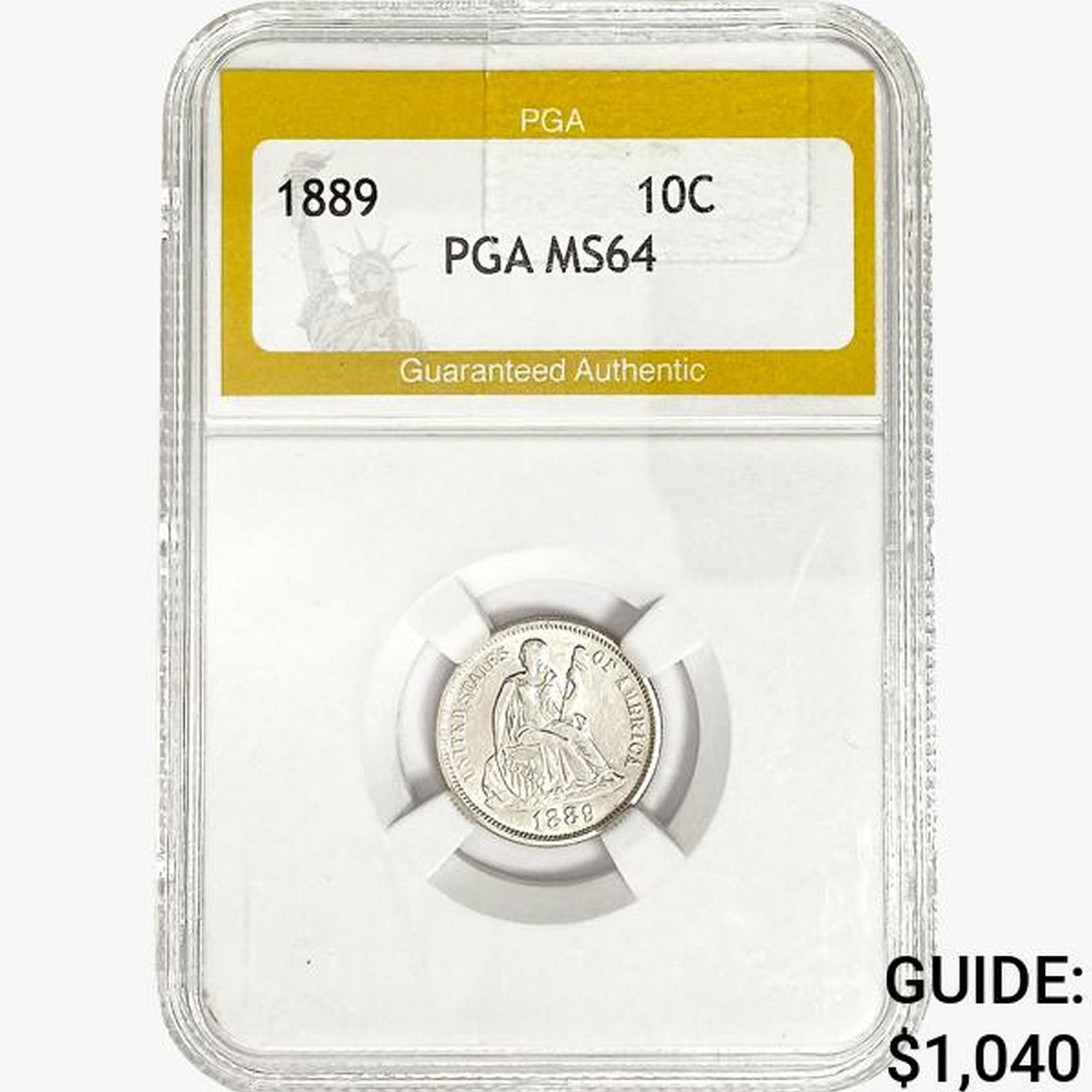 1889 Seated Liberty Dime PGA MS64 (1 of 2)