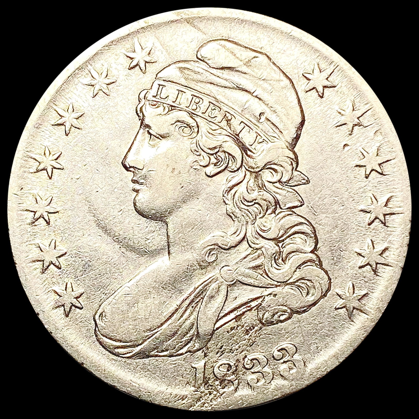 1833 Capped Bust Half Dollar CLOSELY UNCIRCULATED (1 of 2)