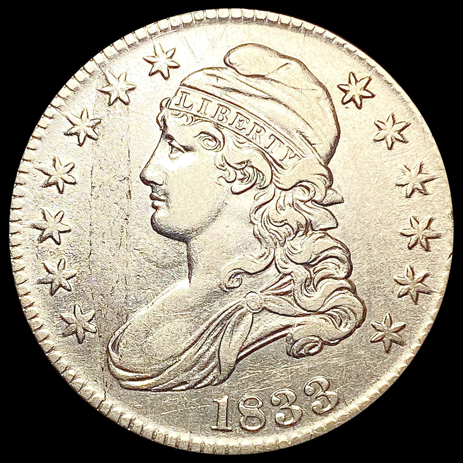 1833 Capped Bust Half Dollar CLOSELY UNCIRCULATED (1 of 2)