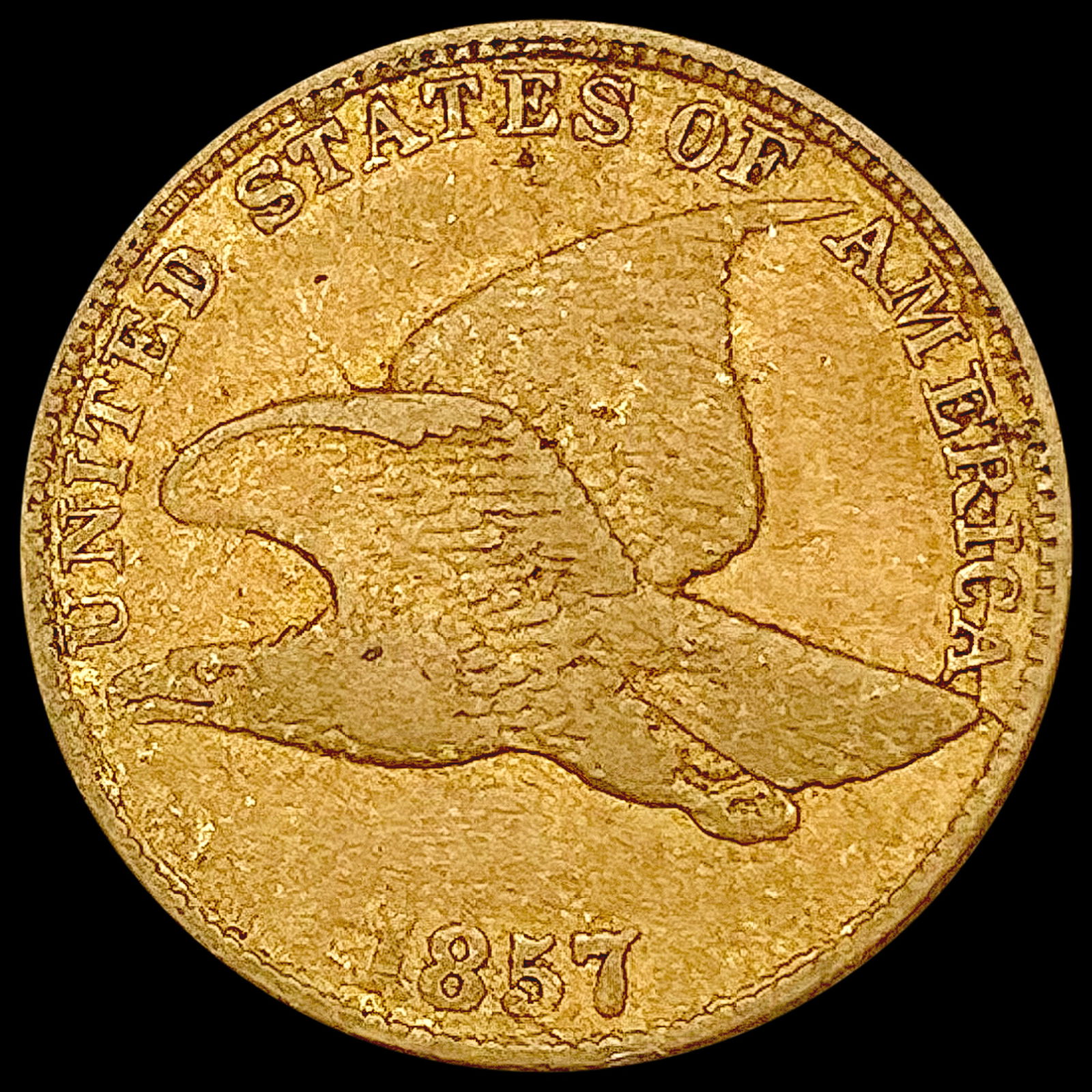 1857 Flying Eagle Cent NICELY CIRCULATED (1 of 2)
