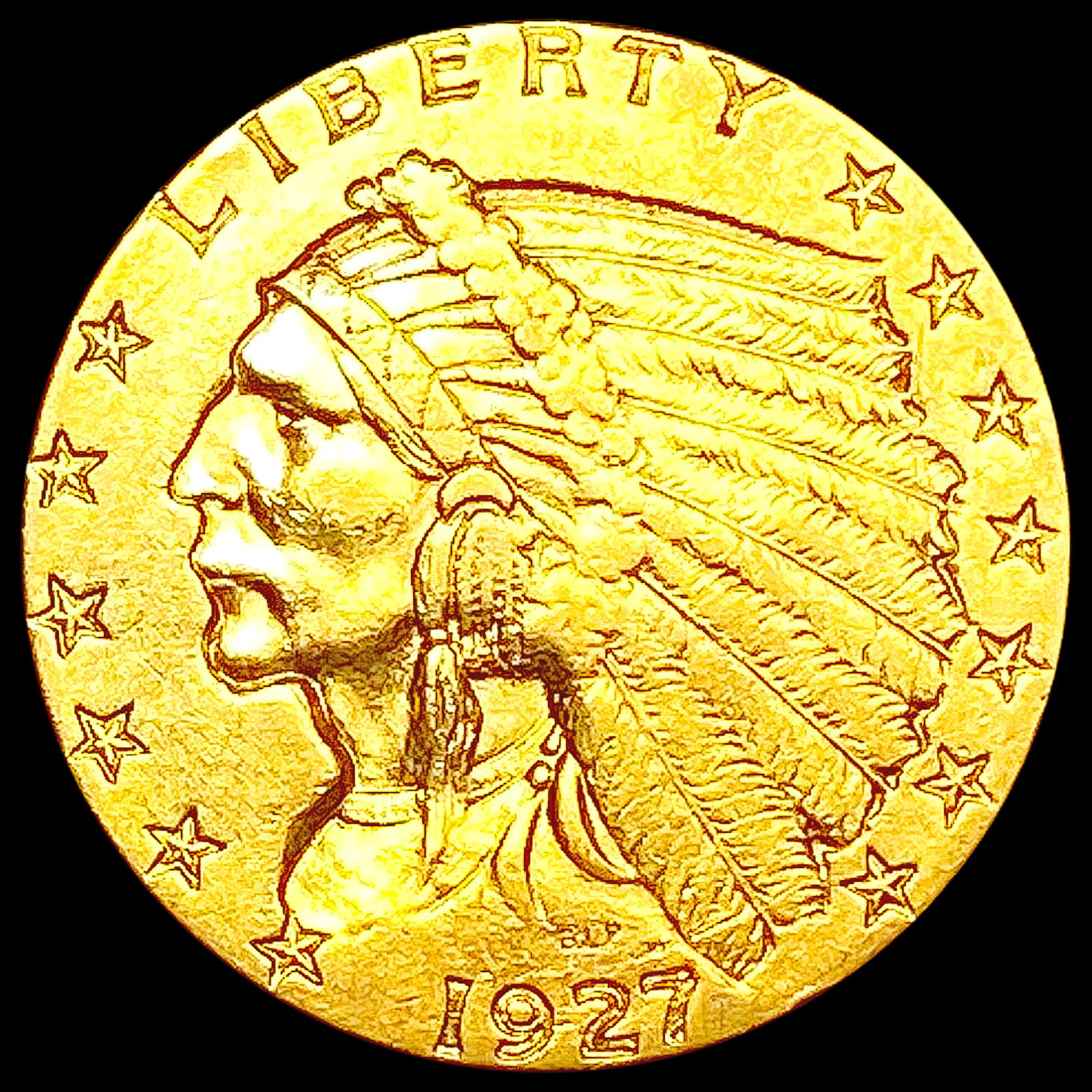 1927 $2.50 Gold Quarter Eagle CLOSELY UNCIRCULATED (1 of 2)