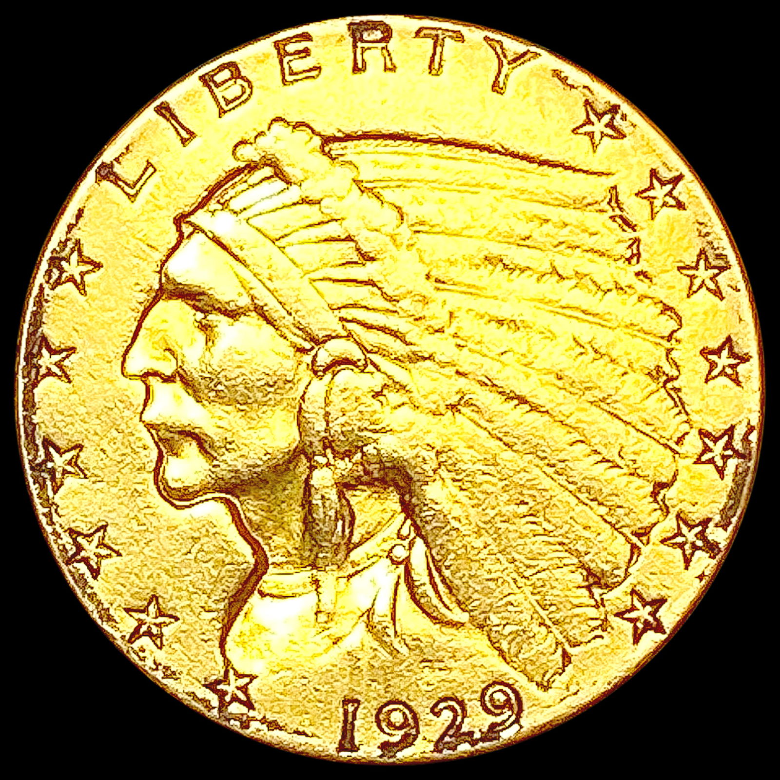 1929 $2.50 Gold Quarter Eagle CLOSELY UNCIRCULATED (1 of 2)