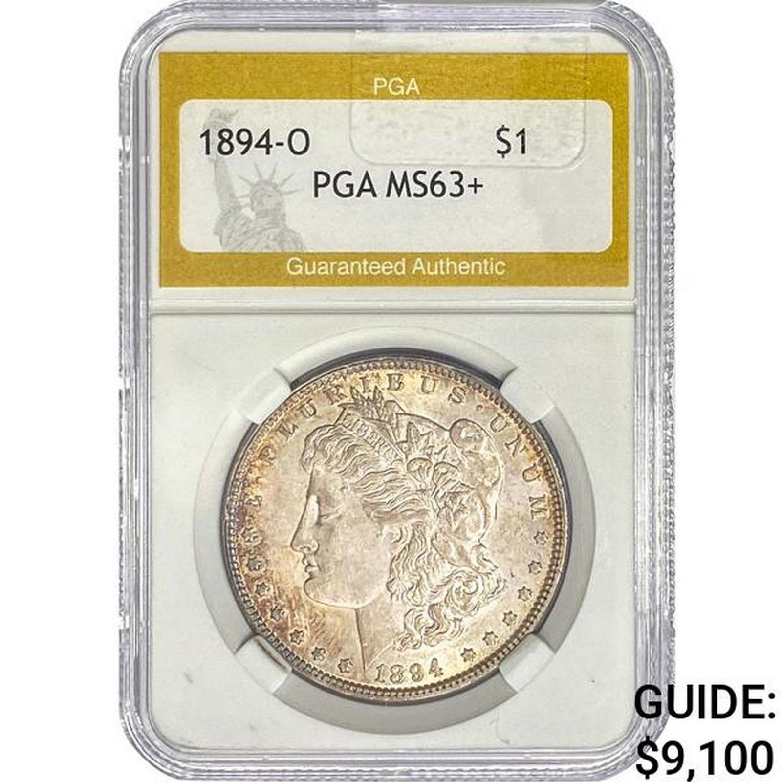 1894-O Morgan Silver Dollar PGA MS63+ (1 of 2)