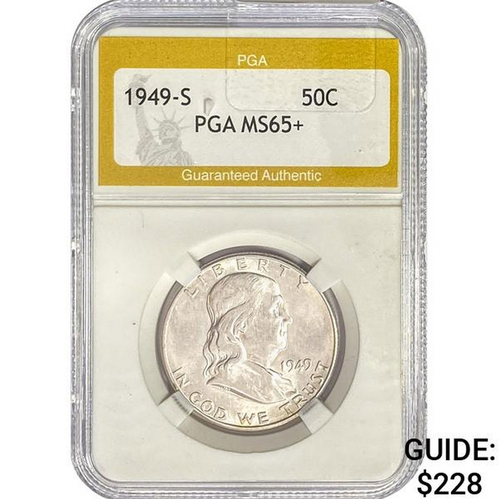 1949-S Franklin Half Dollar PGA MS65+ (1 of 2)
