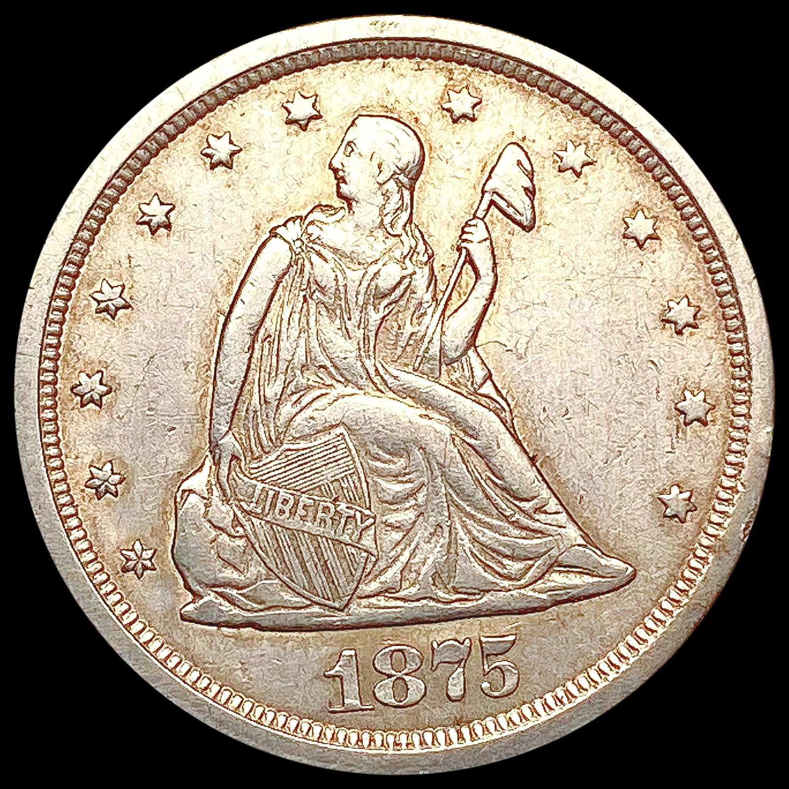1875-S Twenty Cent Piece CLOSELY UNCIRCULATED (1 of 2)