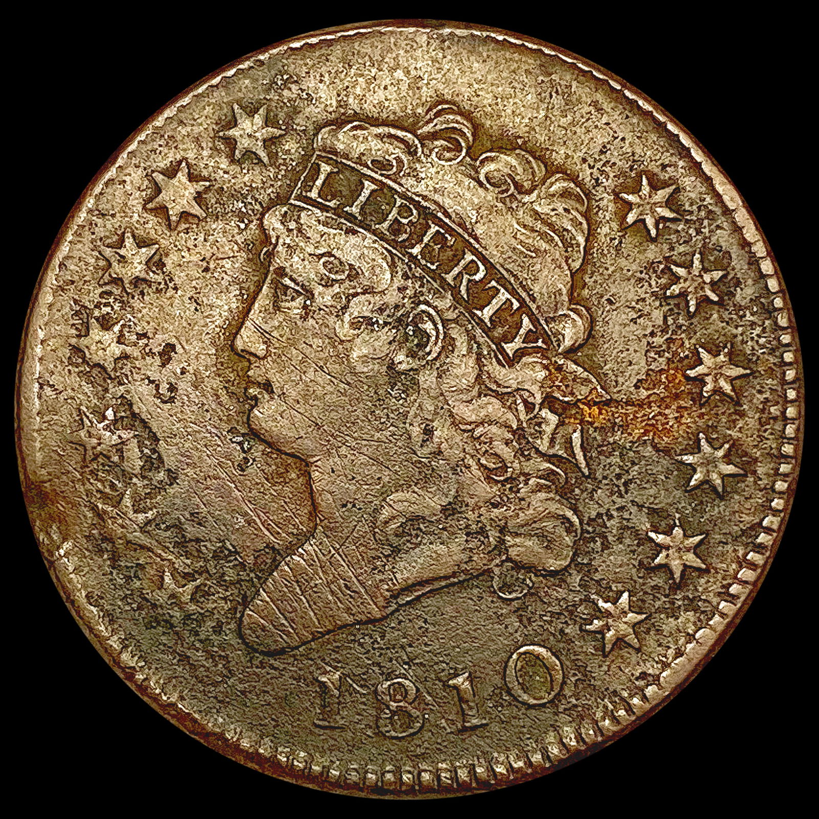 1810 Classic Head Large Cent NEARLY UNCIRCULATED (1 of 2)