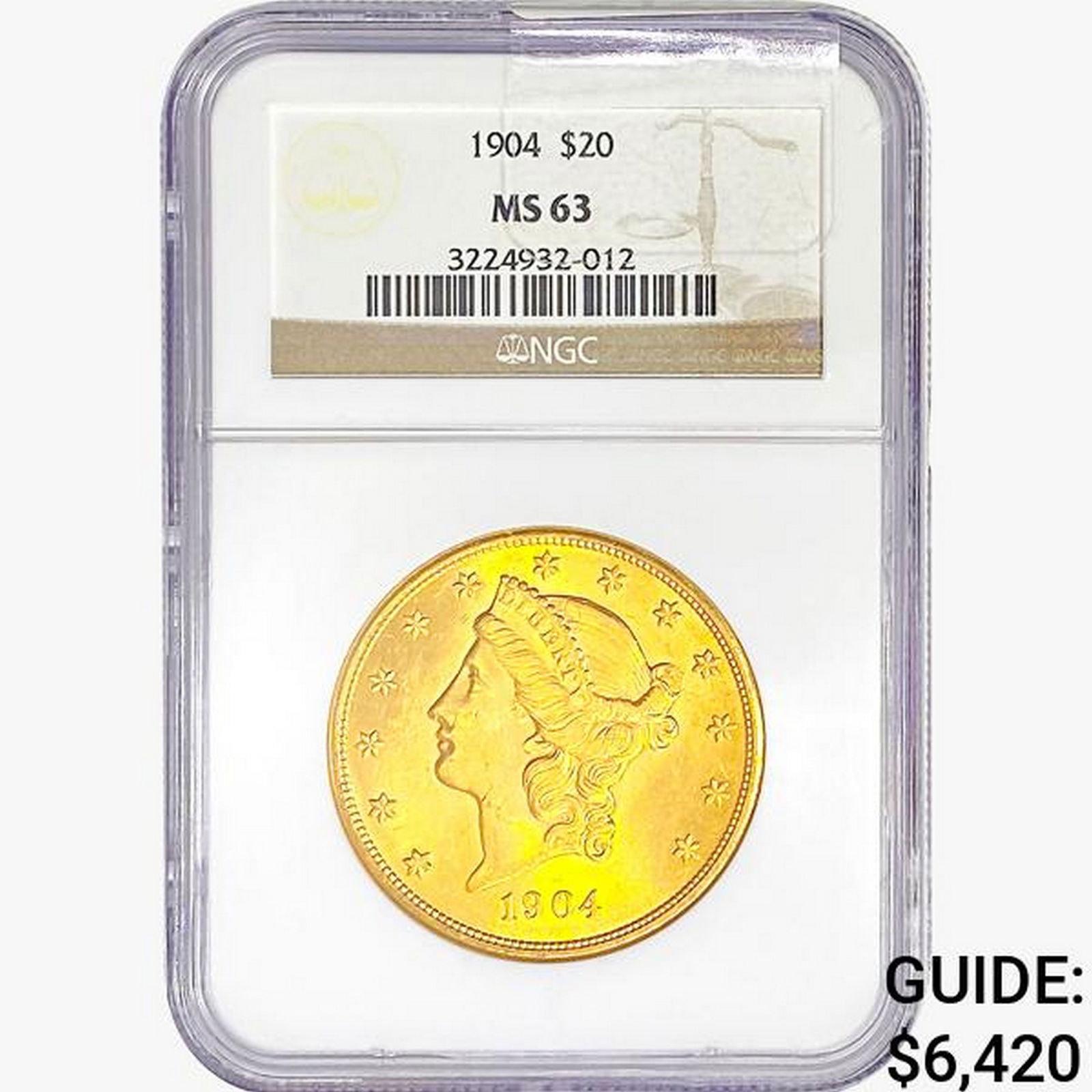 1904 $20 Gold Double Eagle NGC MS63 (1 of 2)