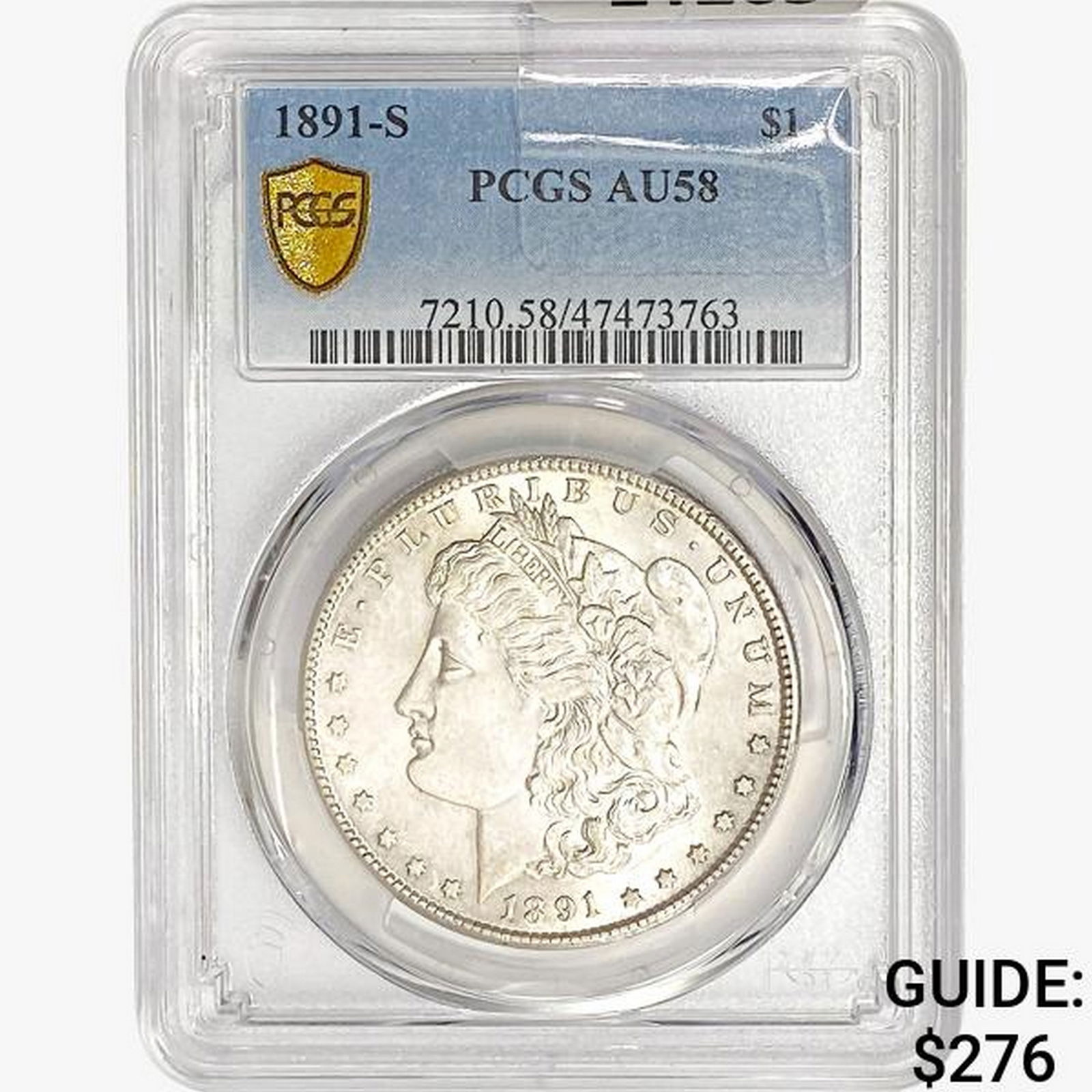 1891-S Morgan Silver Dollar PCGS AU58 (1 of 2)