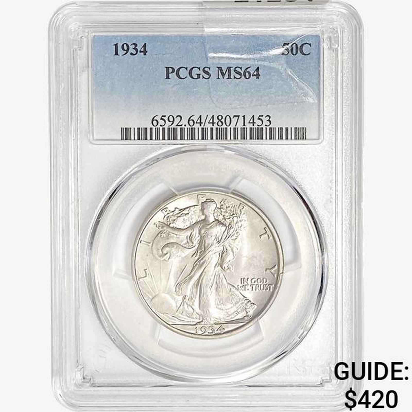 1934 Walking Liberty Half Dollar PCGS MS64 (1 of 2)