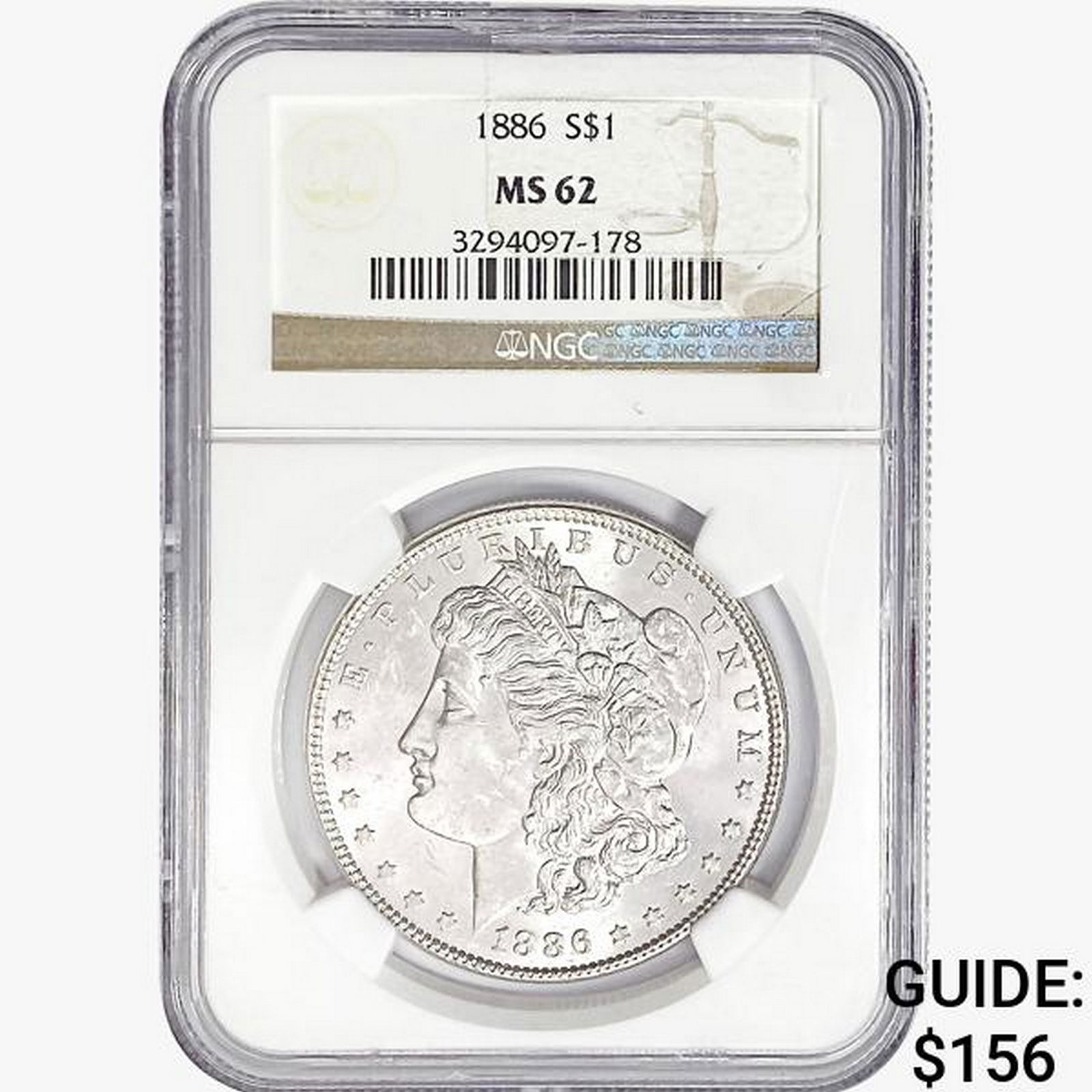 1886 Morgan Silver Dollar NGC MS62 (1 of 2)