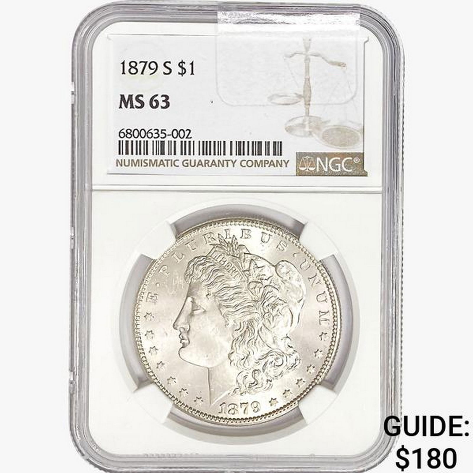 1879-S Morgan Silver Dollar NGC MS63 (1 of 2)