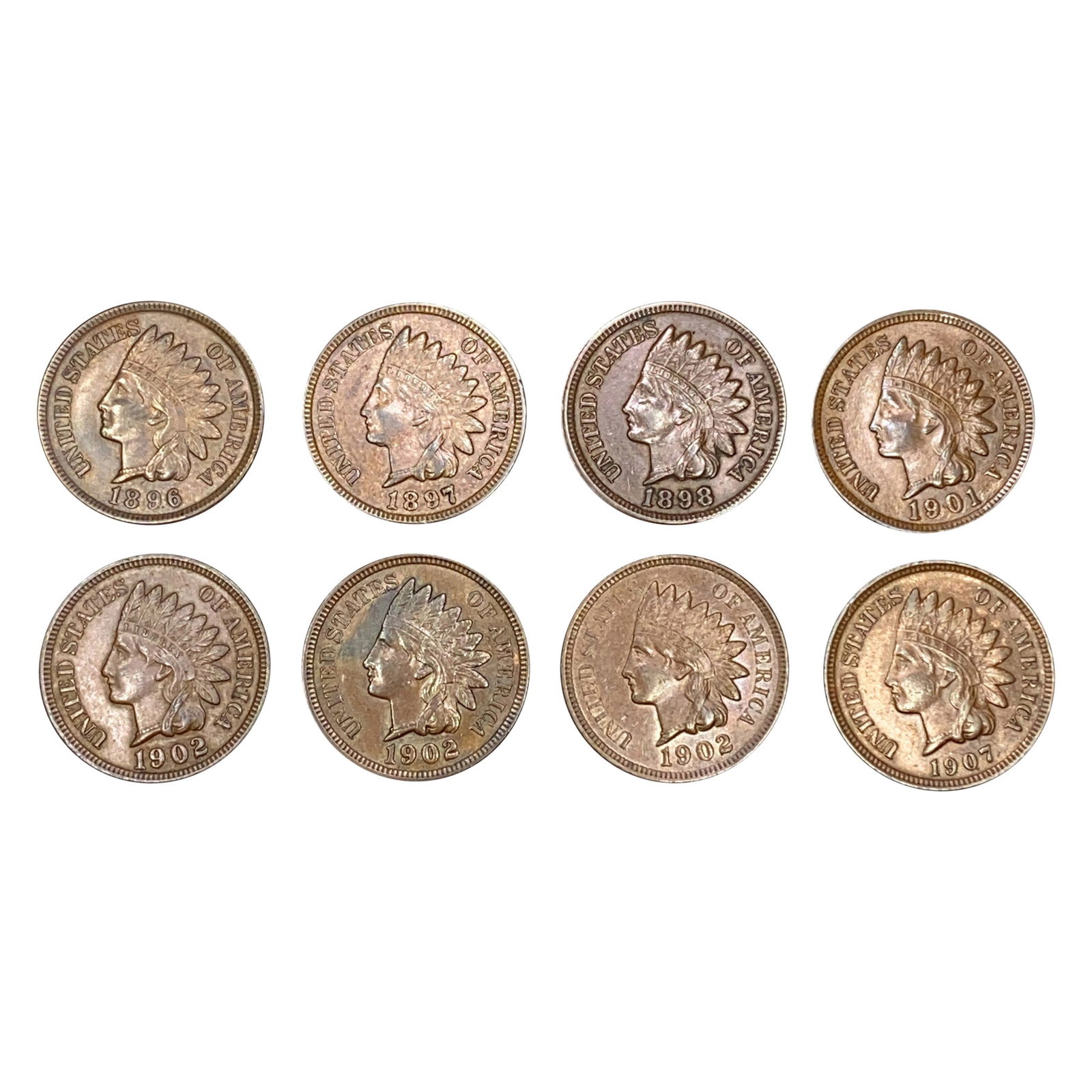 1896-1907 Nicer Details Indian Cent Collection [8 (1 of 2)