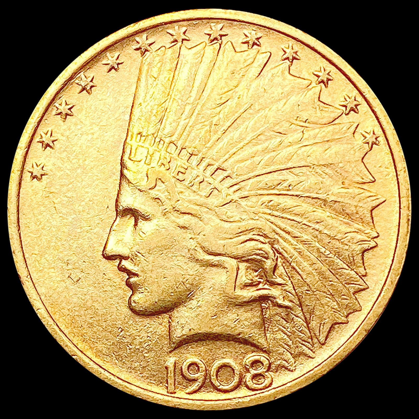 1908 $10 Gold Eagle CLOSELY UNCIRCULATED (1 of 2)