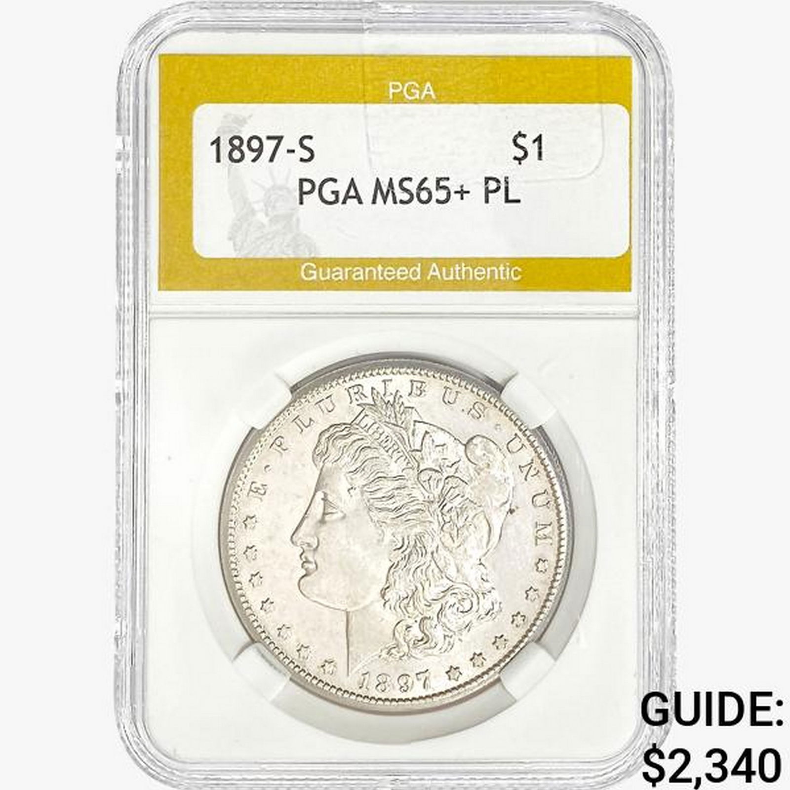 1897-S Morgan Silver Dollar PGA MS65+ PL (1 of 2)