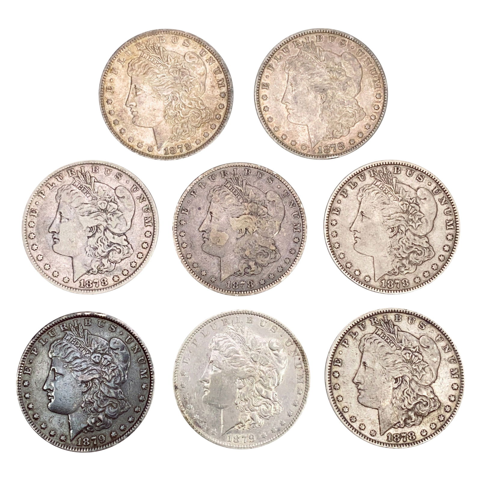 1878-1879 Morgan Silver Dollar Collection [8 Coins (1 of 2)