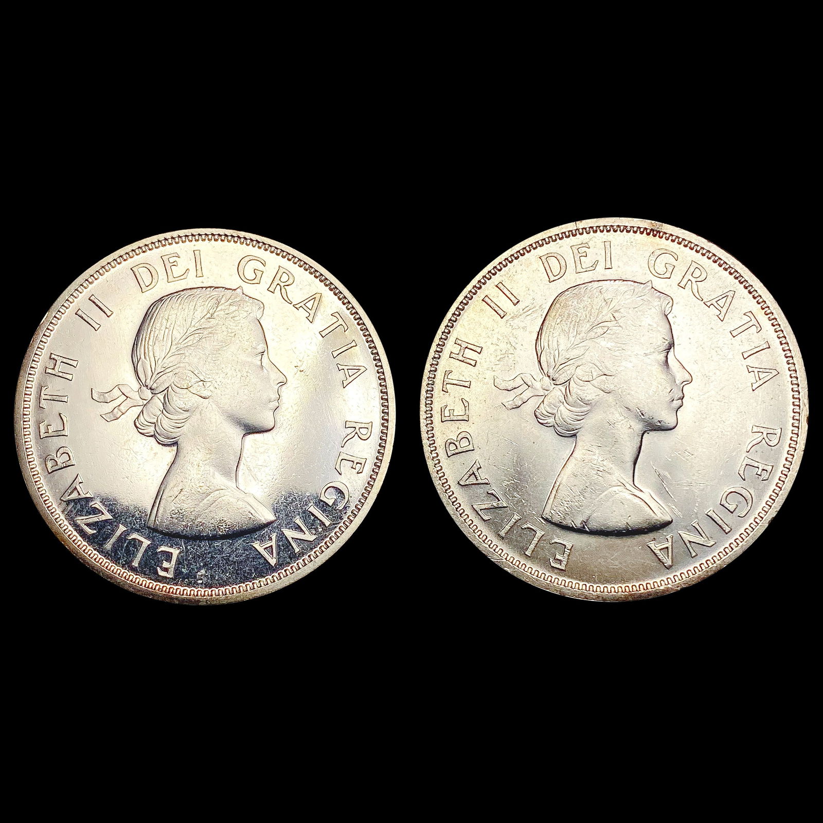 [2] Canada Silver Dollars [1958, 1963] CHOICE BU (1 of 2)
