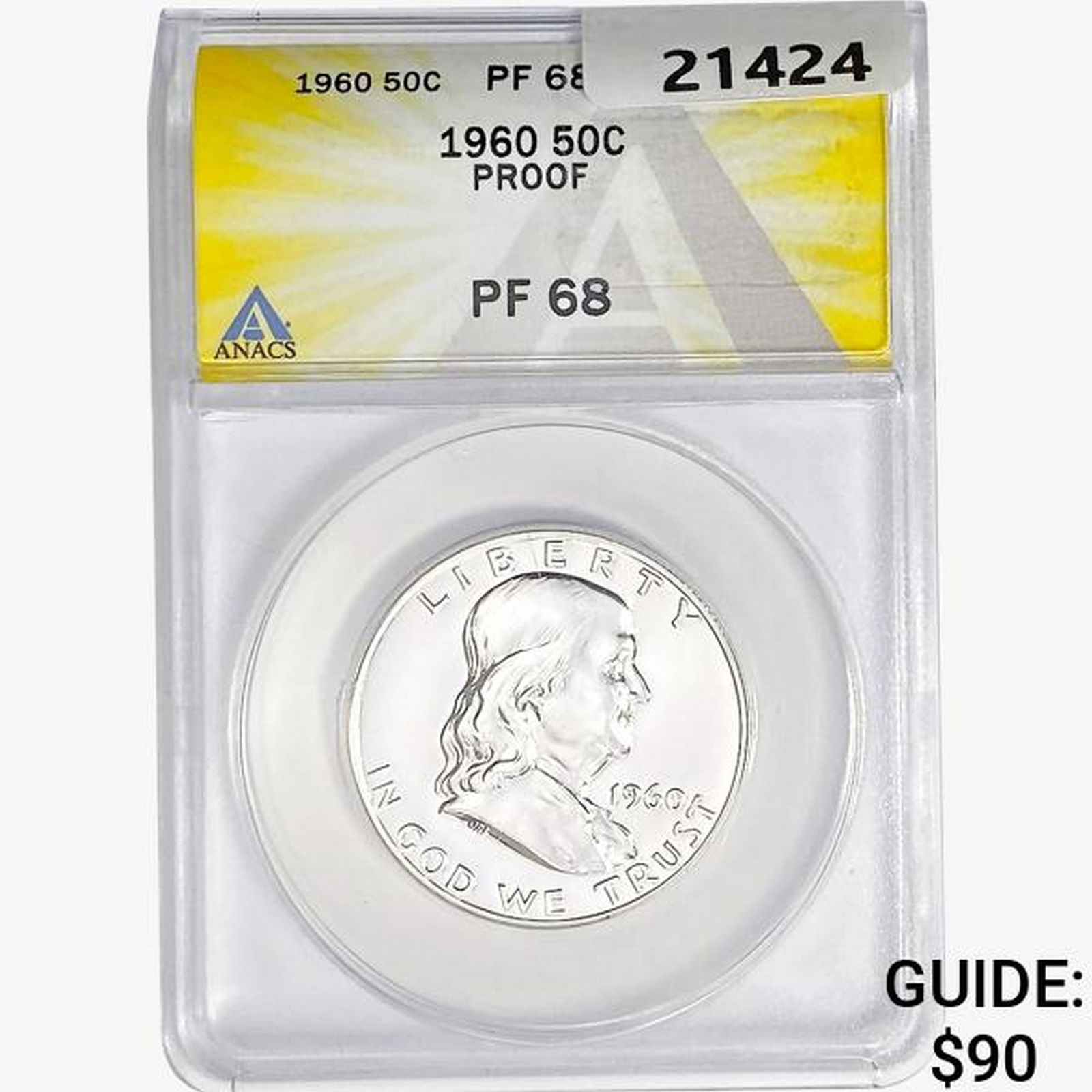 1960 Franklin Half Dollar ANACS PF68 (1 of 2)