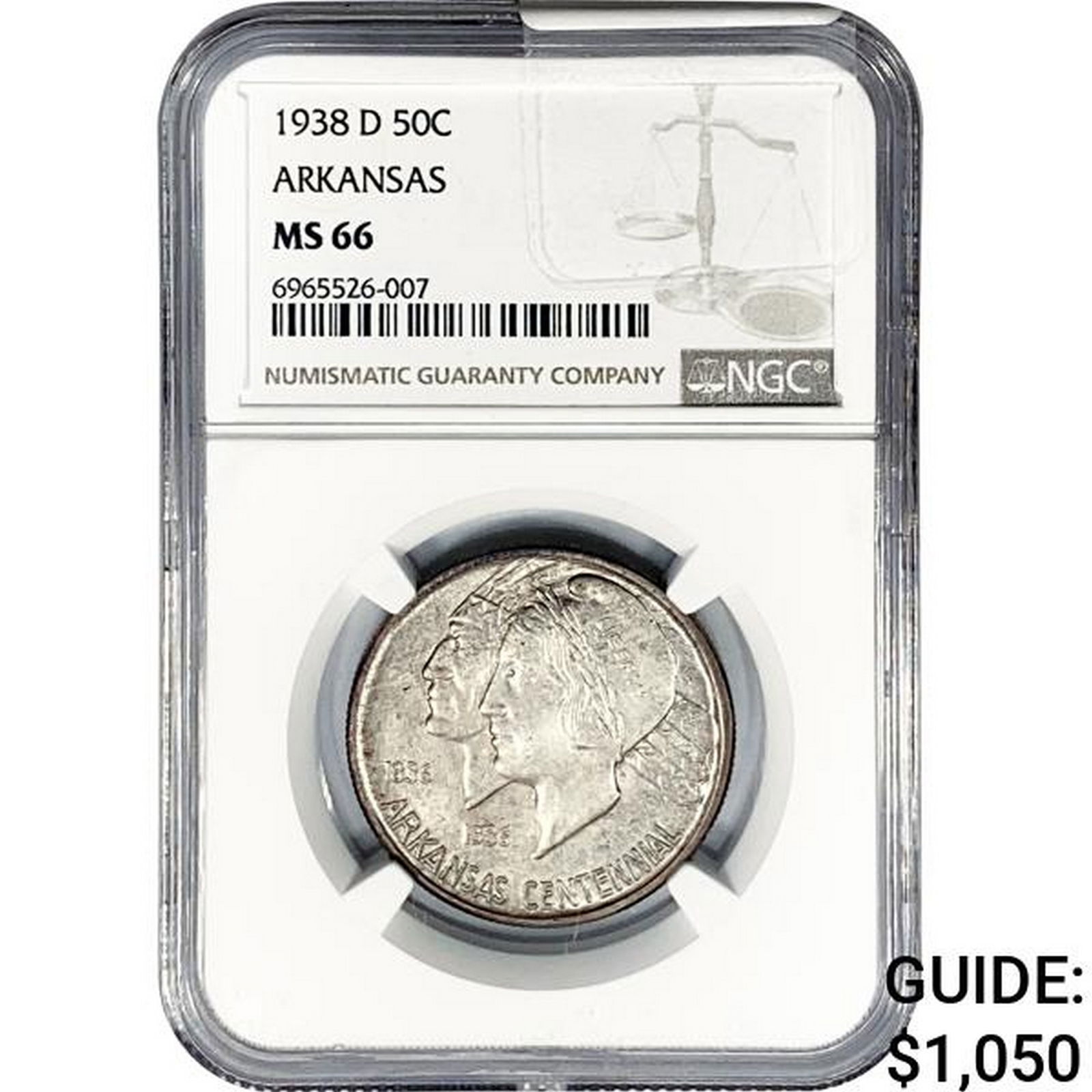 1938-D Arkansas Half Dollar NGC MS66 (1 of 2)