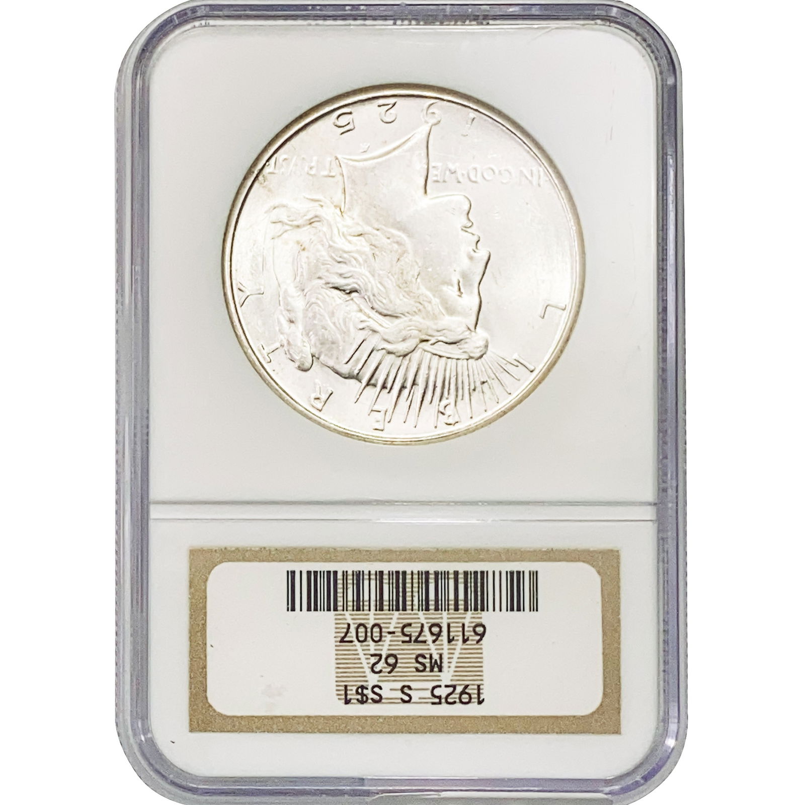 1925-S Silver Peace Dollar NGC MS62 (1 of 2)