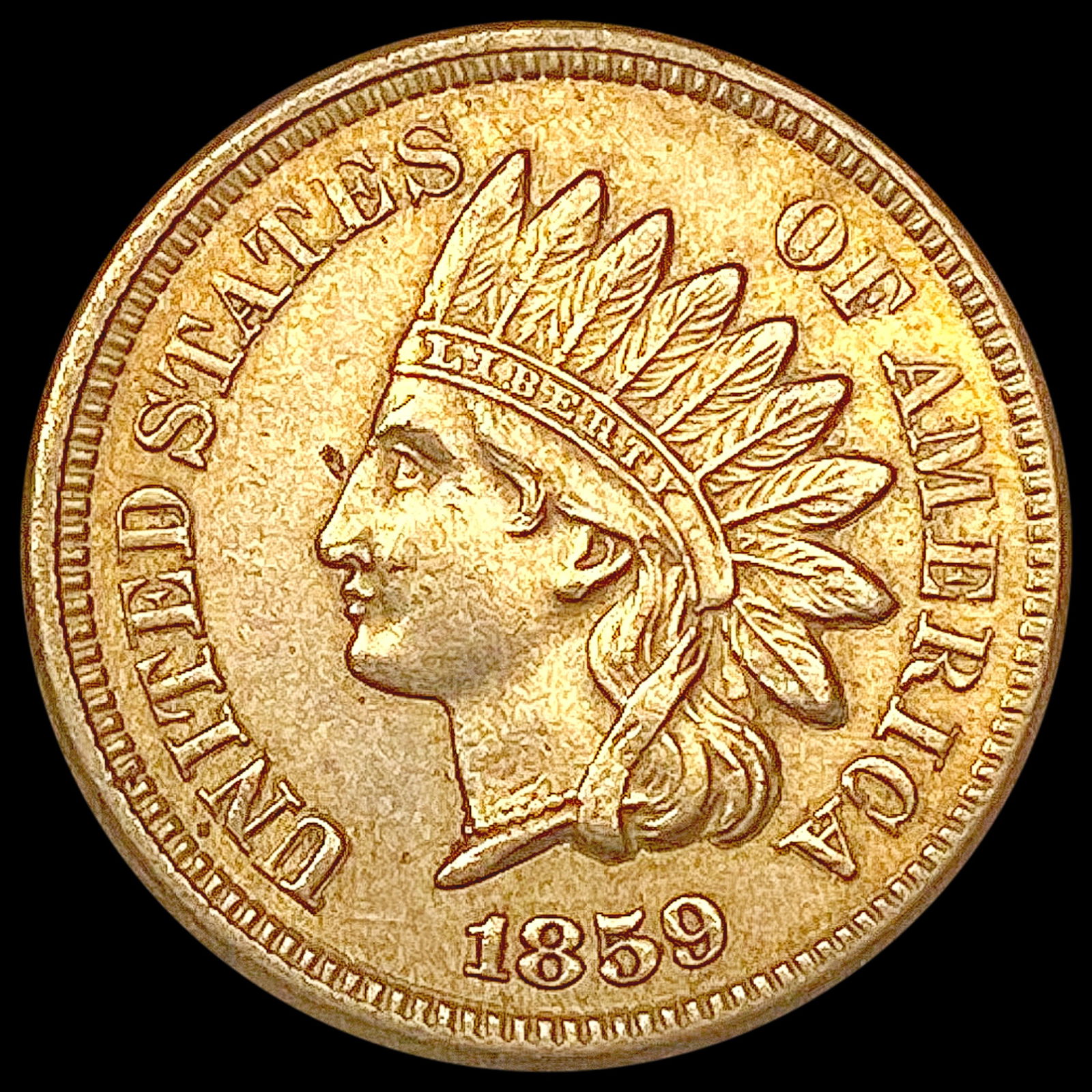 1859 Indian Head Cent CLOSELY UNCIRCULATED (1 of 2)