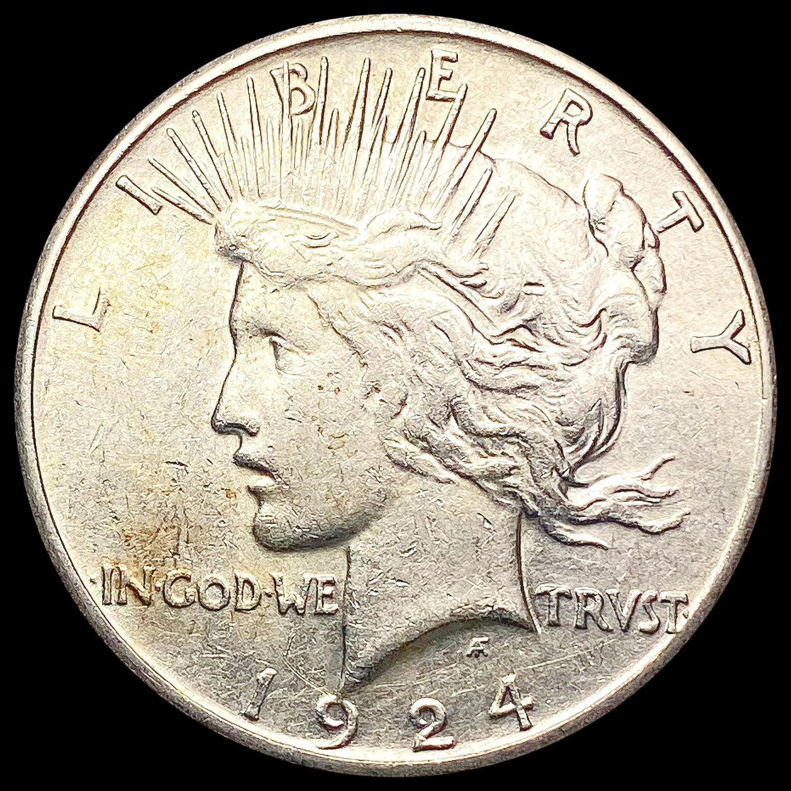 1924-S Silver Peace Dollar CLOSELY UNCIRCULATED (1 of 2)