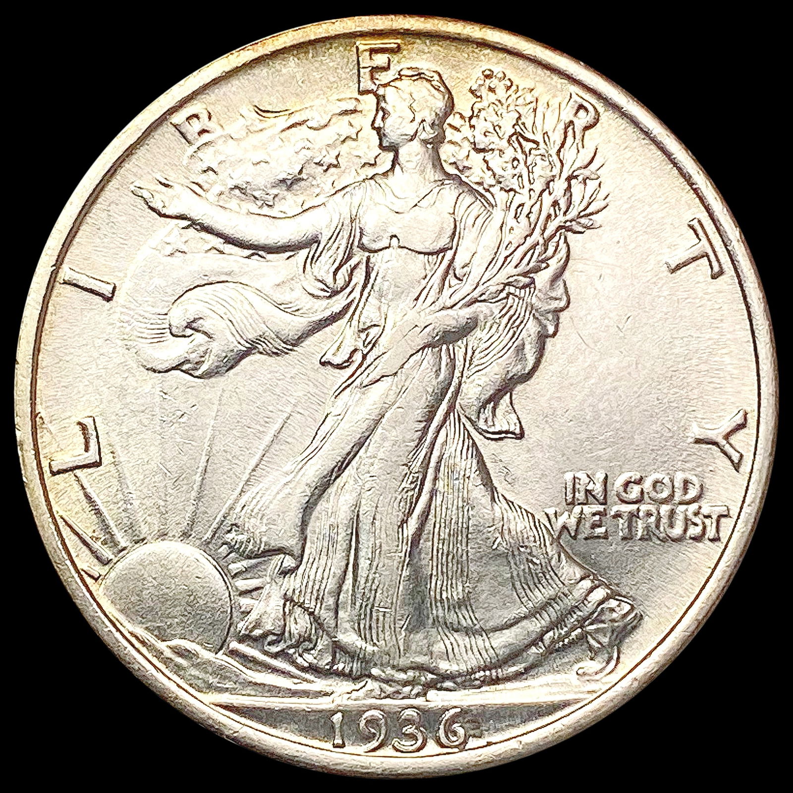 1936 Walking Liberty Half Dollar CLOSELY UNCIRCULA (1 of 2)