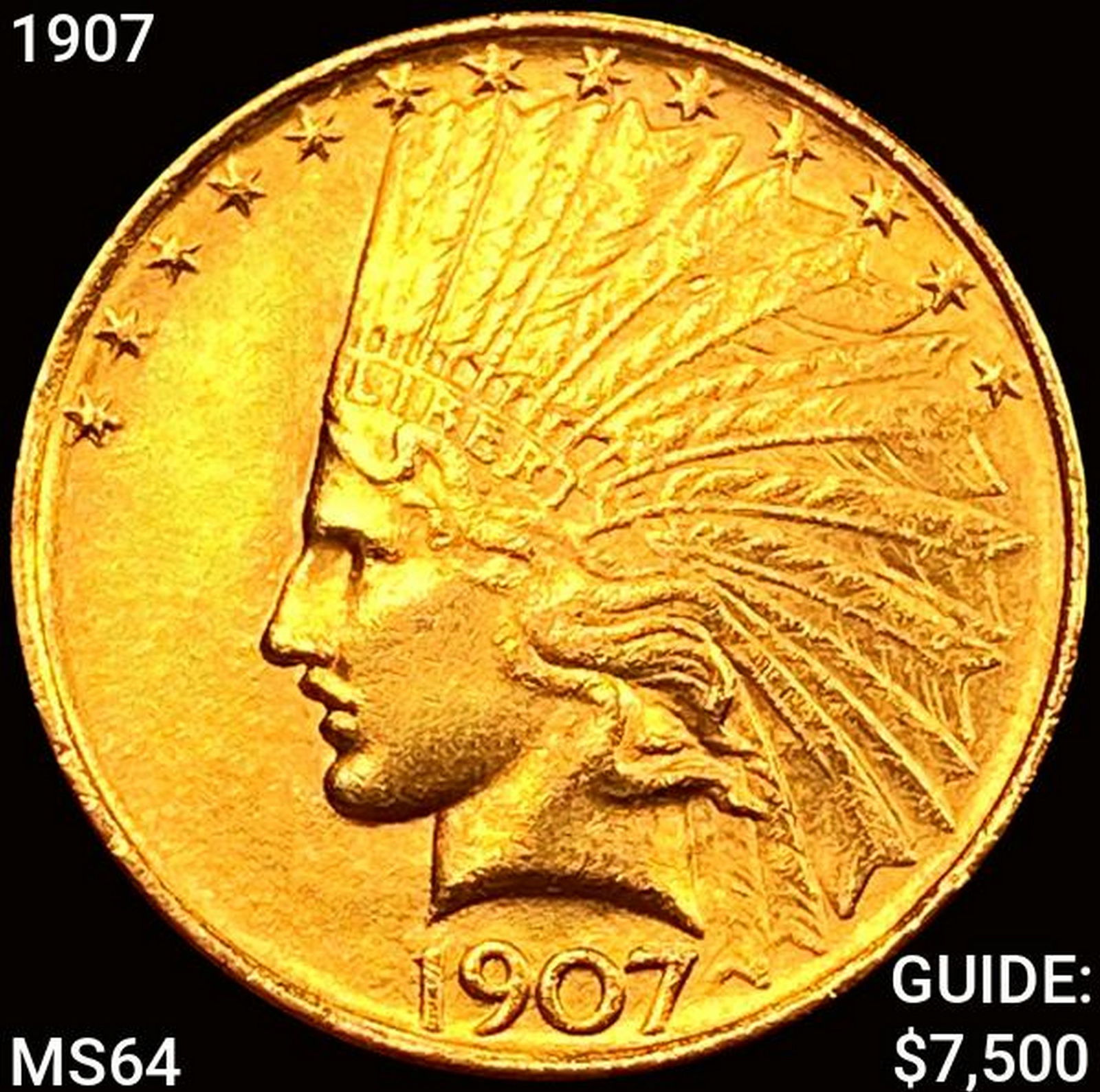 1907 $10 Gold Eagle CHOICE BU (1 of 2)