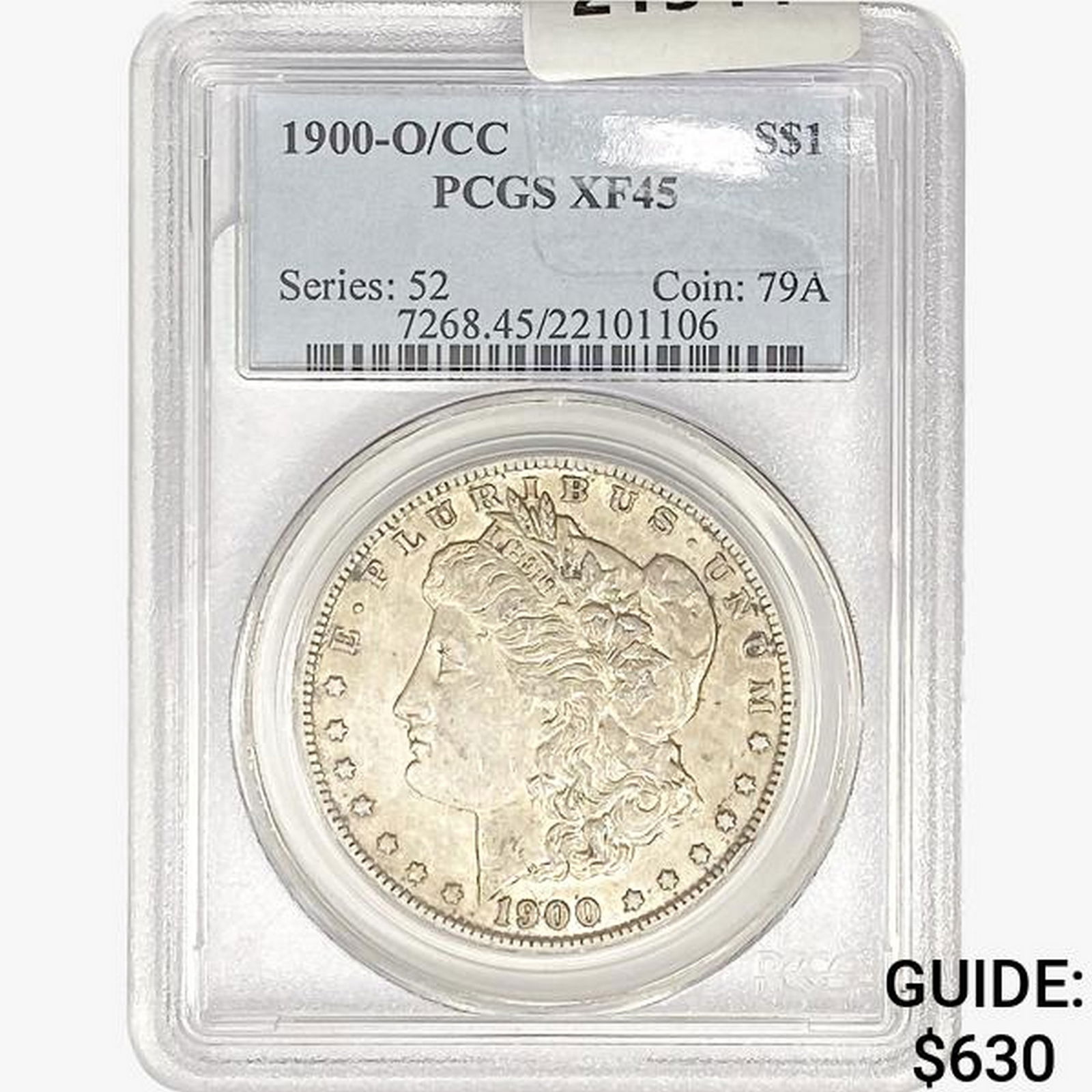 1900-O/CC Morgan Silver Dollar PCGS XF45 (1 of 2)