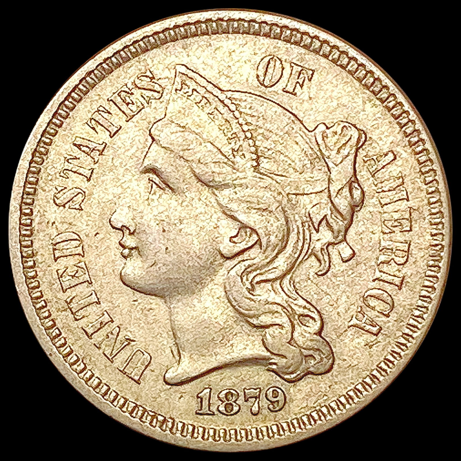 1879 Silver Three Cent CLOSELY UNCIRCULATED (1 of 2)